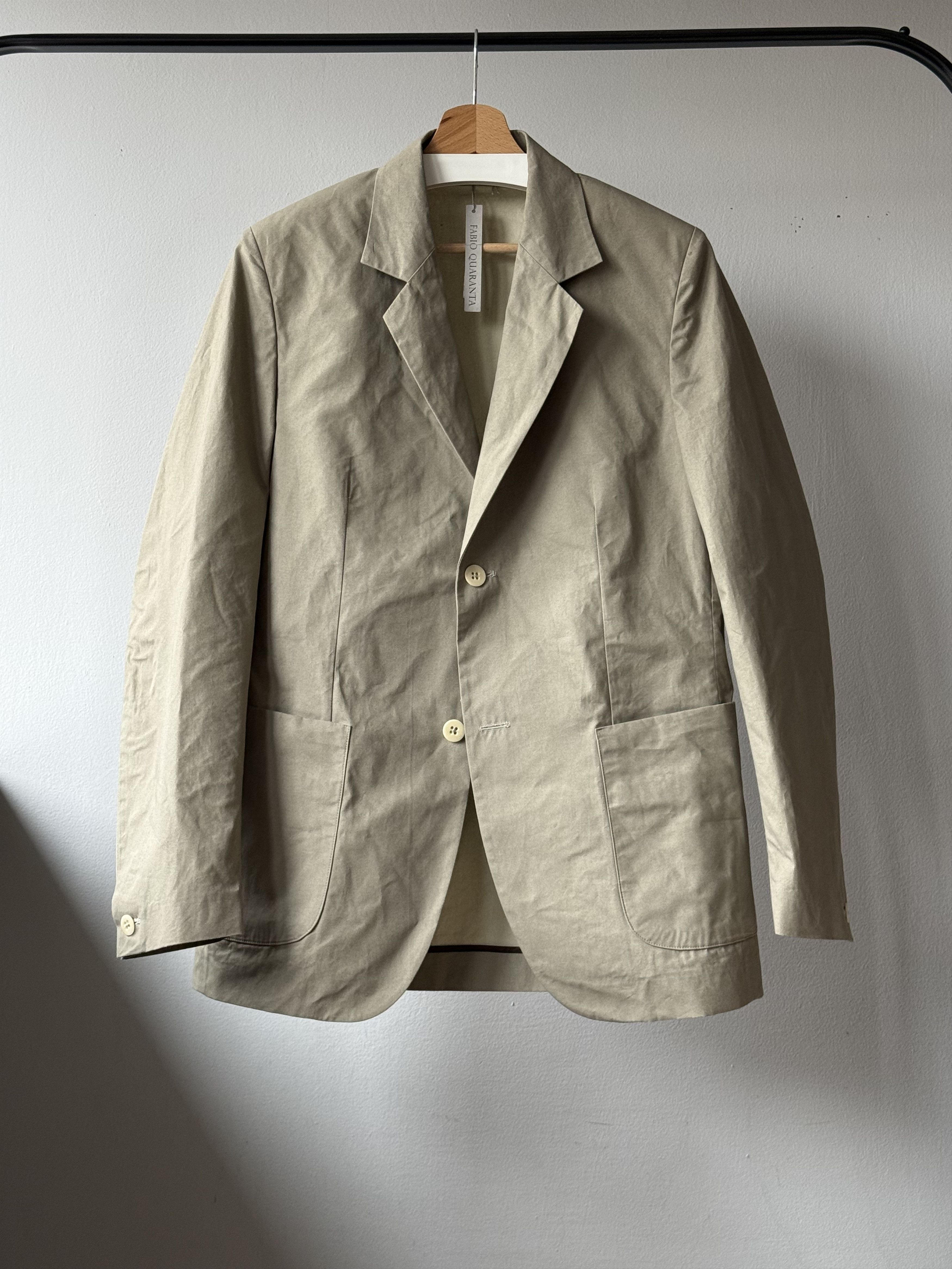 FABIO QUARANTA Fabio Quaranta Unlined Classic Cotton Blazer Jacket Rare Size 48R - 1 Thumbnail