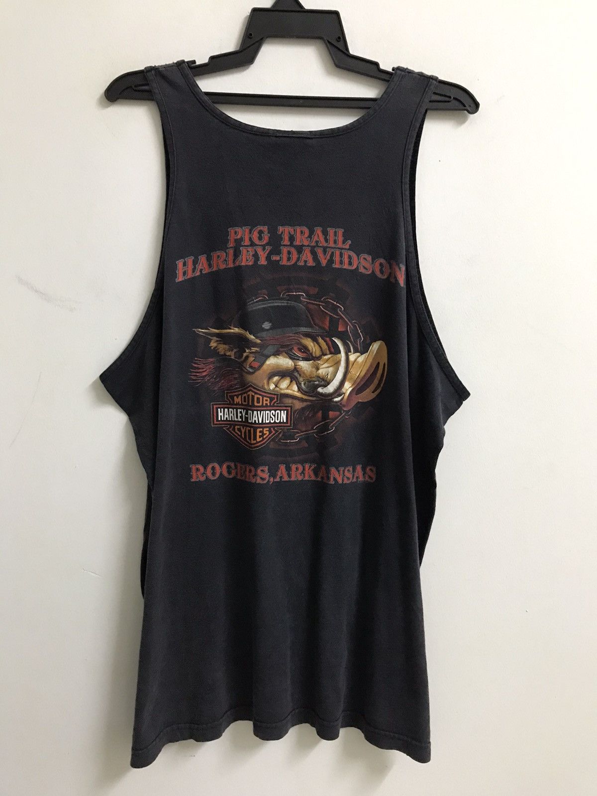 Harley Davidson Vintage Harley Davidson Pig Trail Tank Top Shirt Size US XL / EU 56 / 4 - 1 Thumbnail