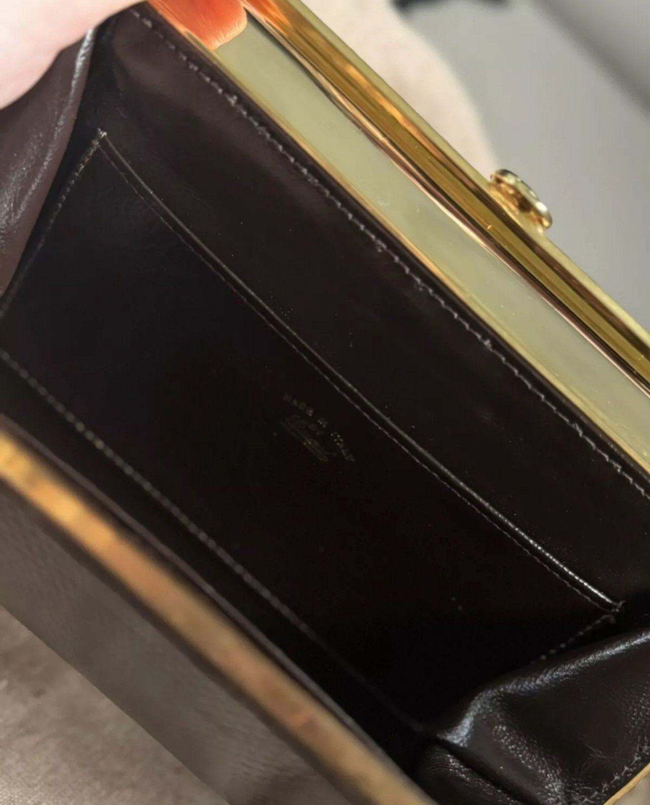 Gucci Gucci Rare Dark Brown Lizard Clutch Wallet Size ONE SIZE - 10 Thumbnail