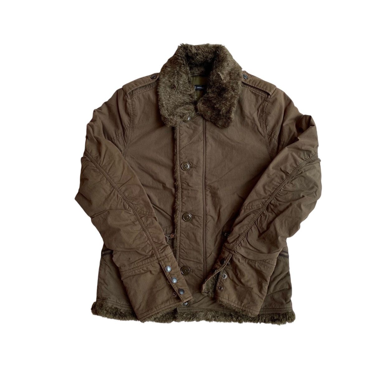 Japanese Brand × Johnbull Johnbull Fur Bikers Work Jacket Size US S / EU 44-46 / 1 - 3 Thumbnail