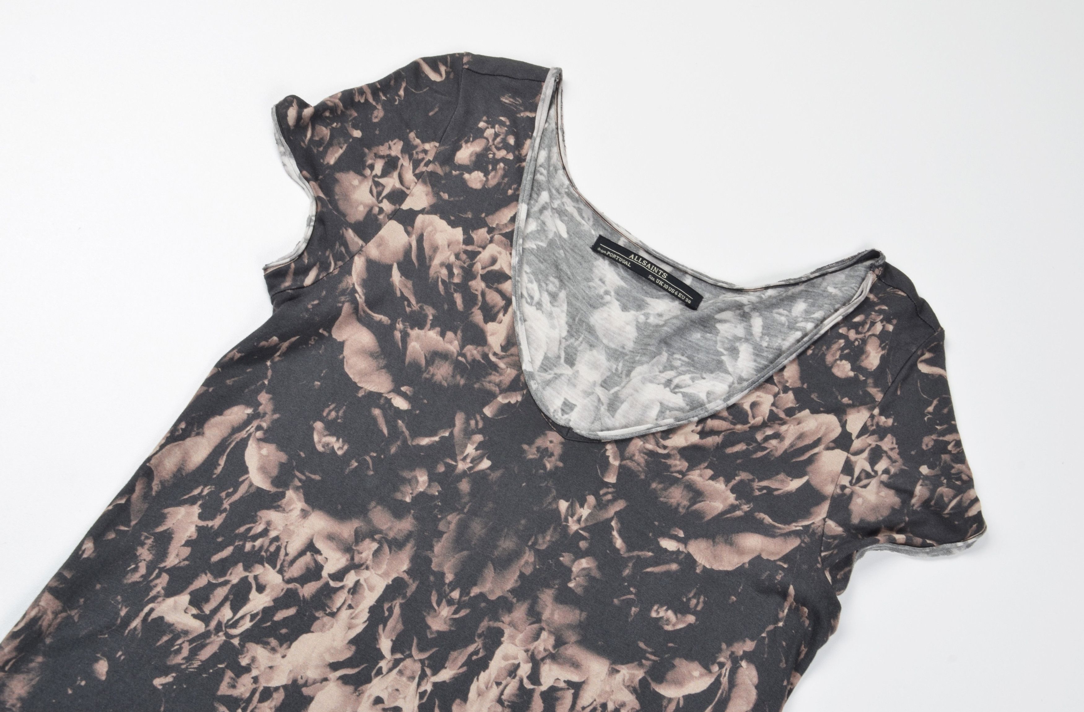 Allsaints Allsaints Abstract Print Scoop Neck Bodycon Stretch Dress Size M / US 6-8 / IT 42-44 - 5 Thumbnail