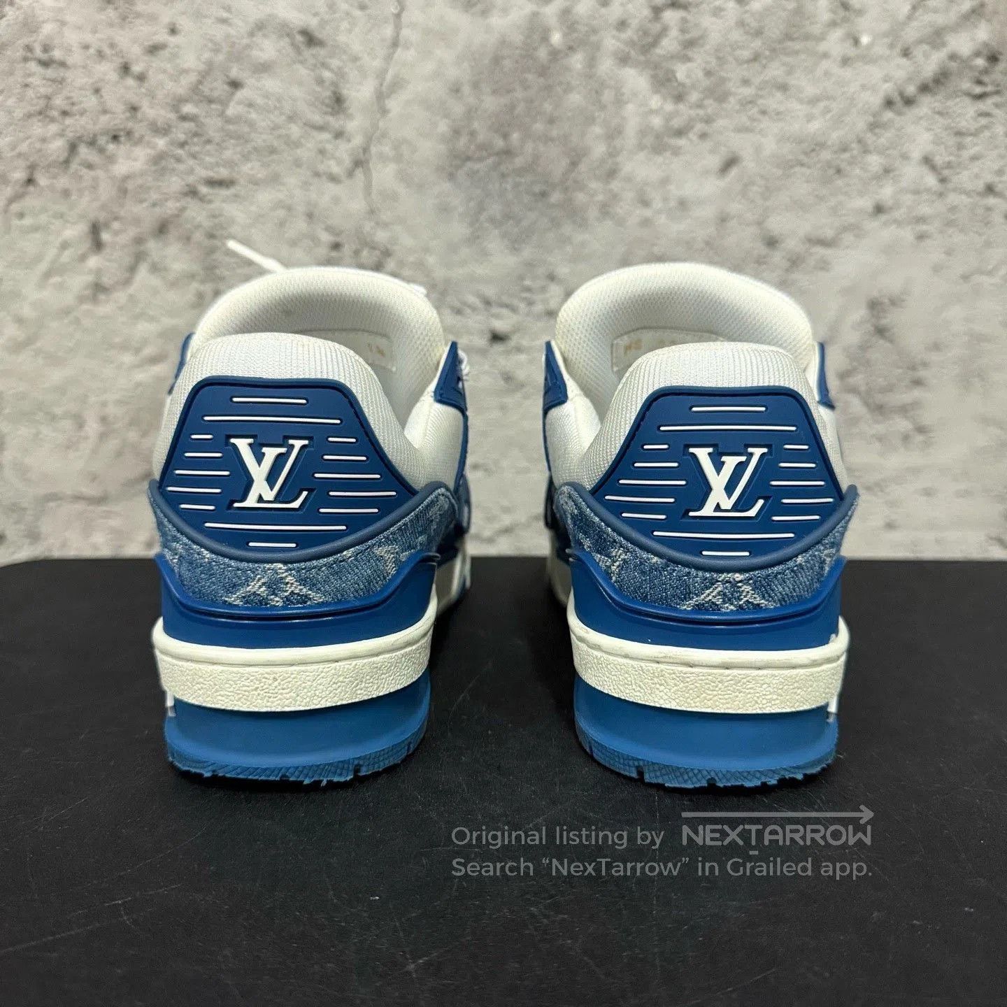 Louis Vuitton Louis Vuitton Monogram Trainer White Blue. Size US 4.5 / IT 34.5 - 3 Thumbnail