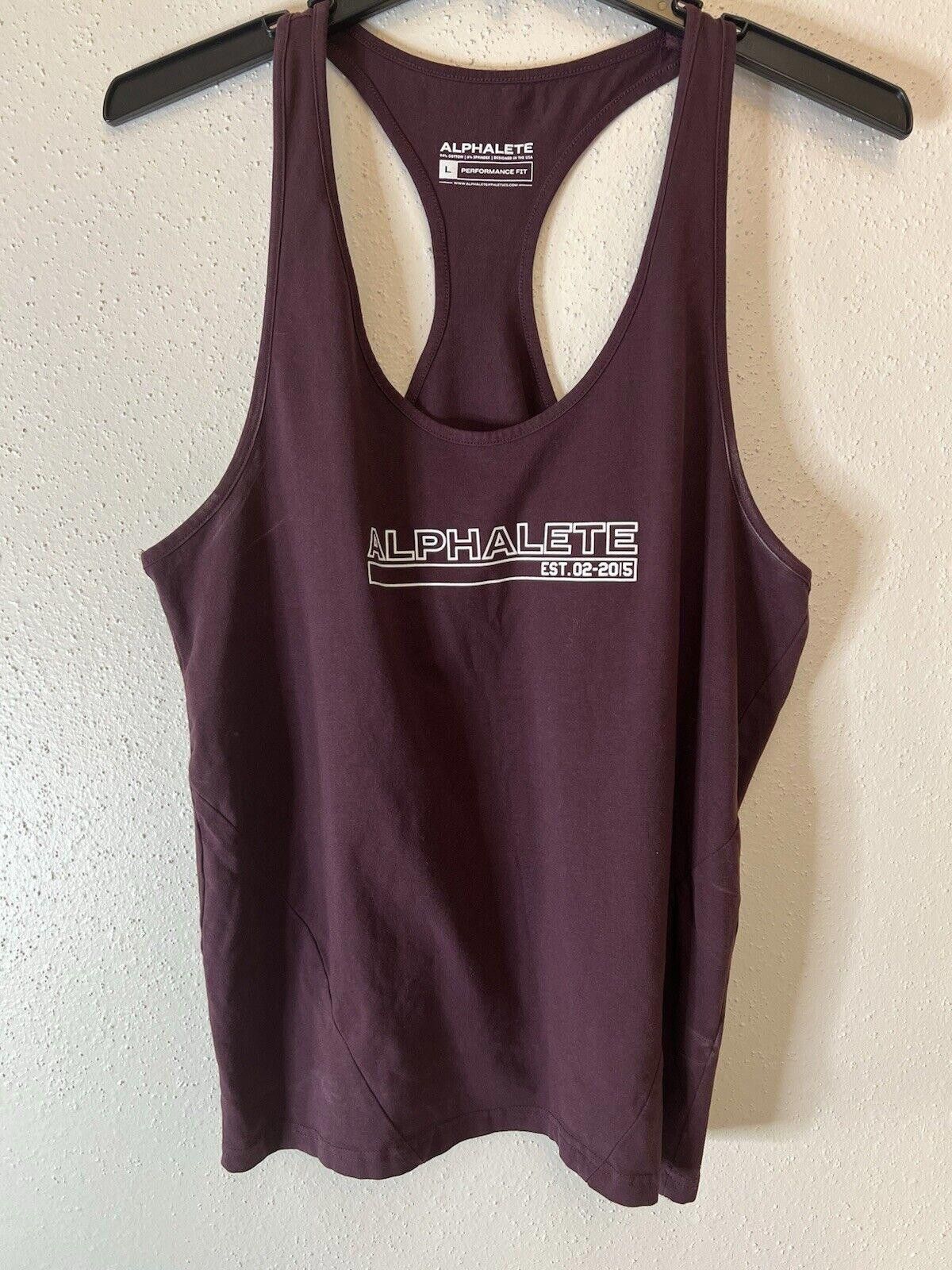 Alphalete Athletics Alphalete Racerback Athletic Tank Top Fitted Burgundy Sz L Size L / US 10 / IT 46 - 1 Thumbnail
