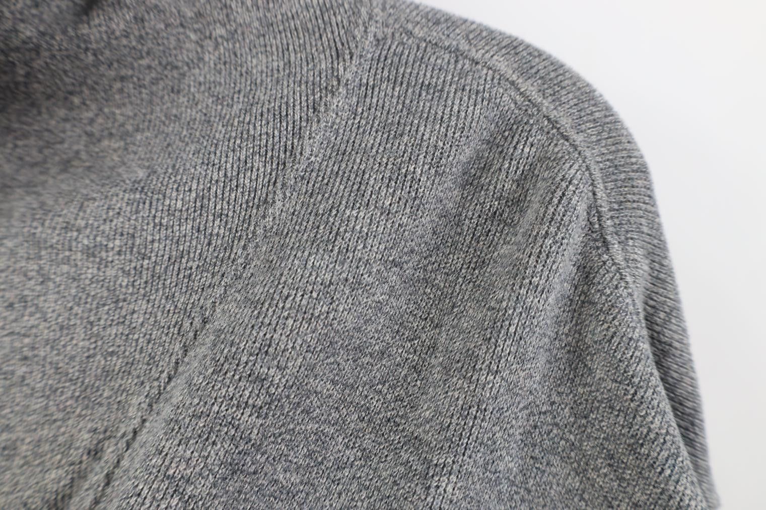 Polo Ralph Lauren Vintage 90s Ralph Lauren Cotton Knit Shawl Sweater Gray Size US M / EU 48-50 / 2 - 5 Thumbnail
