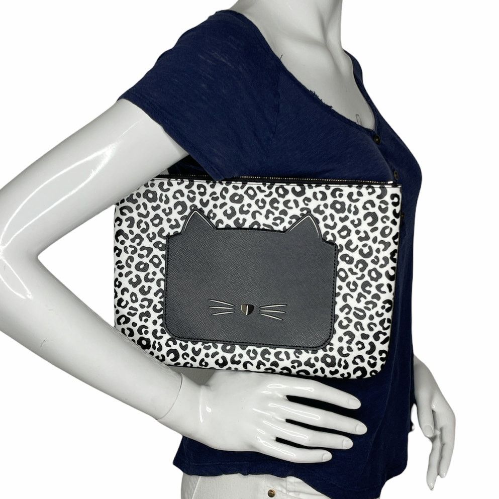 Kate Spade Kate Spade meow cat large zip pouch Clutch Size ONE SIZE - 1 Thumbnail