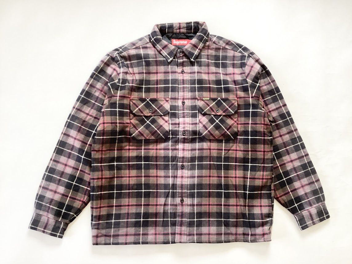Supreme (L)Supreme Quilted Plaid Shirt Grey 24FW Size US L / EU 52-54 / 3 - 1 Thumbnail