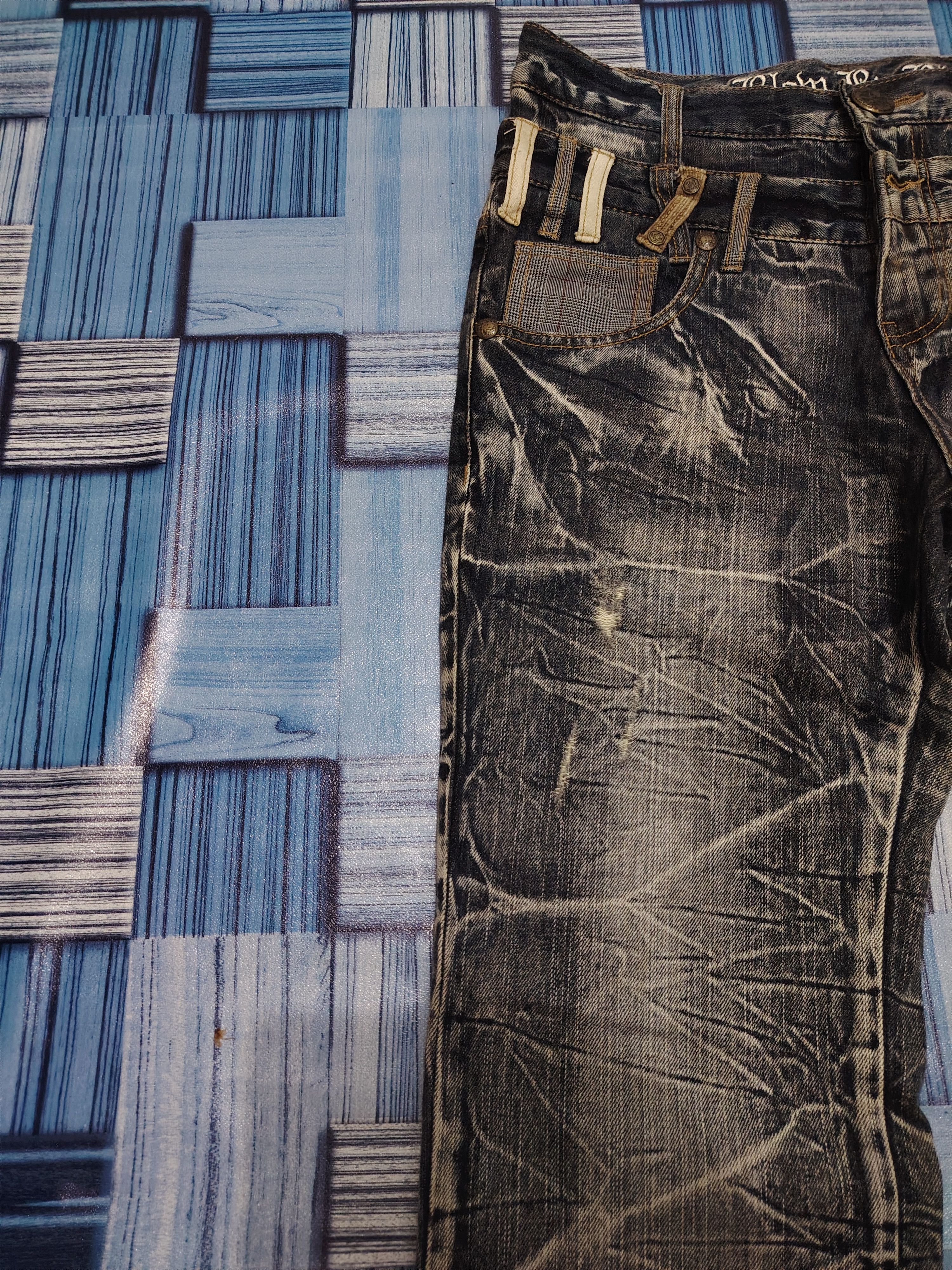 Who Decides War Japanese Blow By Blue Double Waist Flared Jeans Size US 31 - 7 Thumbnail