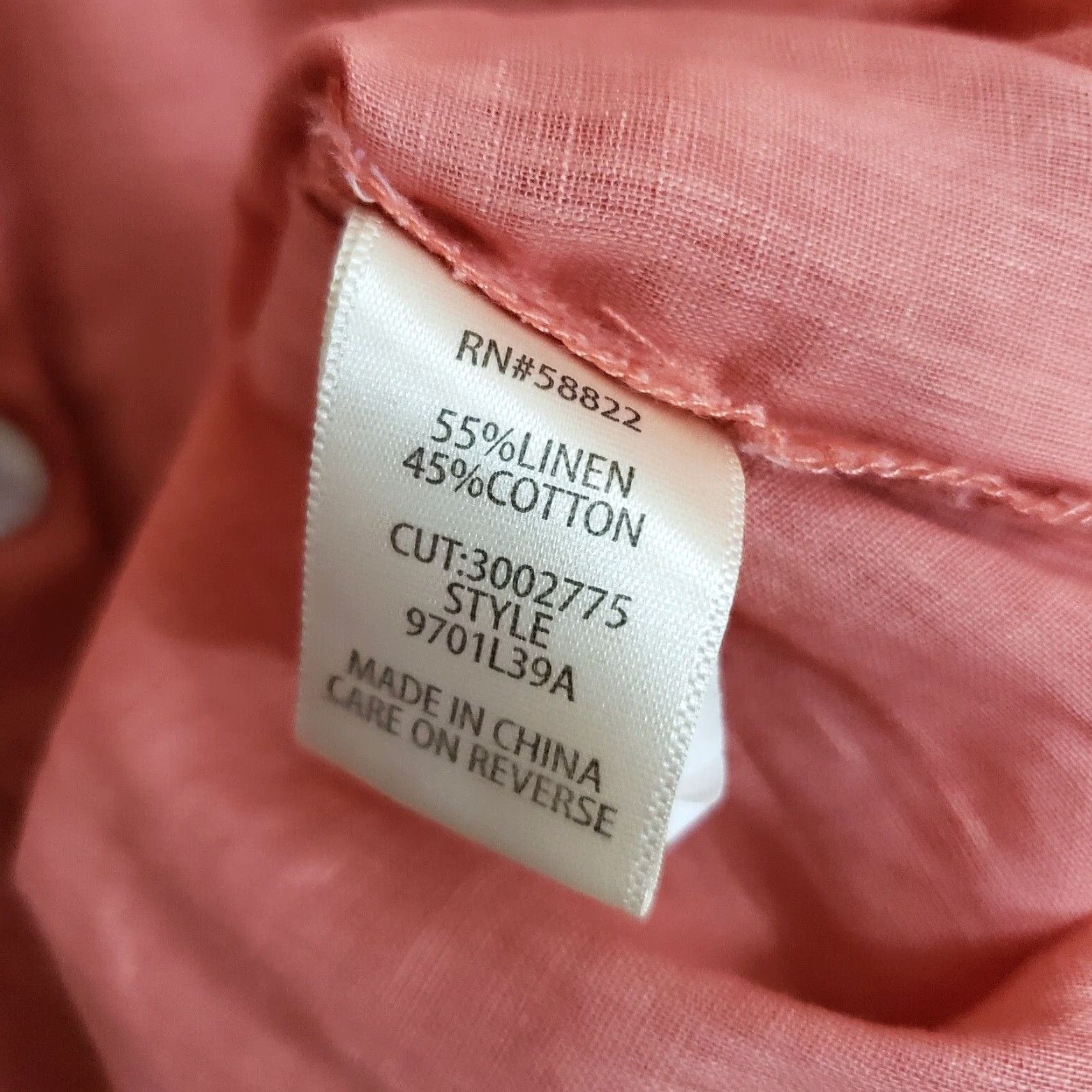 Vintage Max Studio Womens Button Front Shirt Sz Medium Pink 3/4 Sleeve Linen Blend Shirt Womens Medium Pink 3/4 Sleeve Linen Blend Size M / US 6-8 / IT 42-44 - 5 Thumbnail