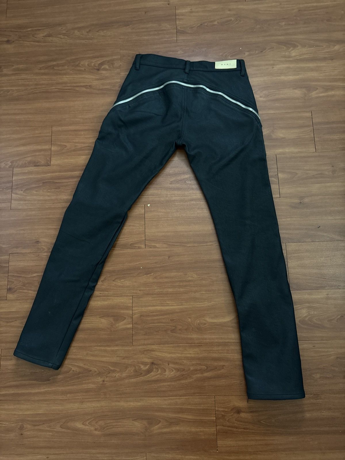 MNML MNML ZIPPER FLARED LEATHER PANTS Size US 31 - 5 Thumbnail