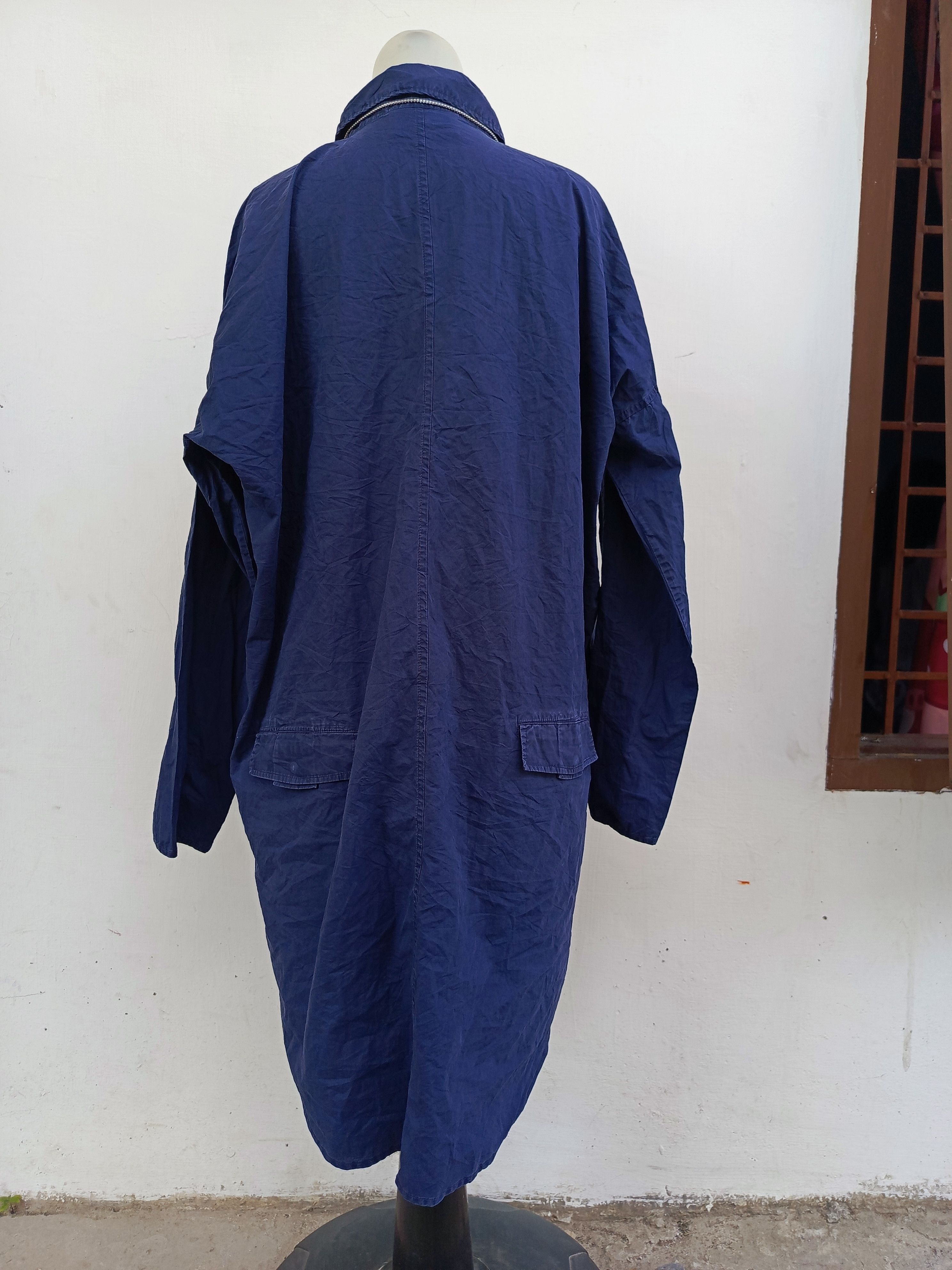 Acne Studios Acne Studios Navy Button Up Long Shirt Dress Oversized Fit Size XXS / US 00 / IT 34 - 5 Thumbnail