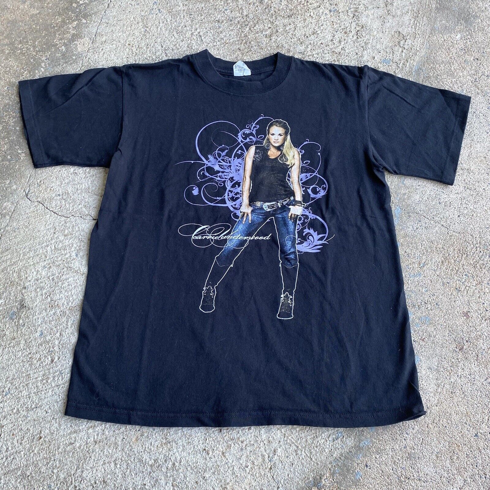 Anvil Vintage Y2K 2008 Carrie Underwood Carnival Ride Shirt Size US M / EU 48-50 / 2 - 2 Thumbnail