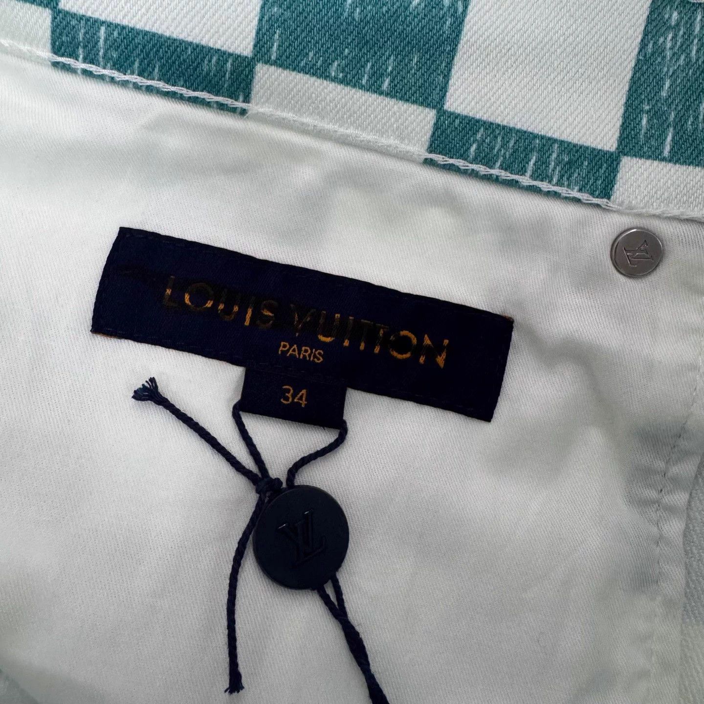 Louis Vuitton LV Jeans White-Green Monogram 30-34 NWT Size US 30 / EU 46 - 6 Thumbnail