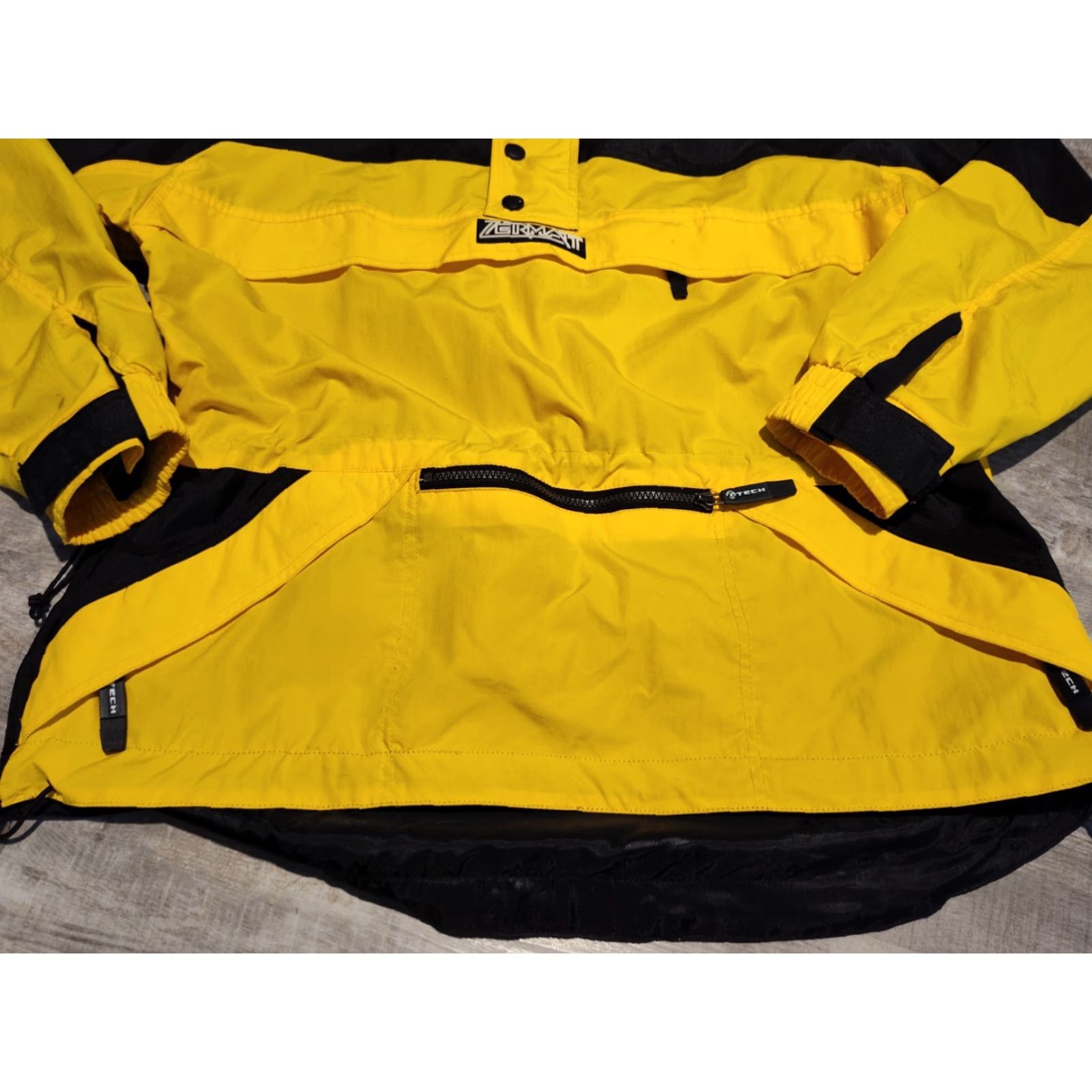 Vintage VINTAGE Zermatt 90s Yellow Half Zip Ski Jacket Mens Size M Hooded Pockets Outdoor Winter Sports Size US M / EU 48-50 / 2 - 2 Thumbnail