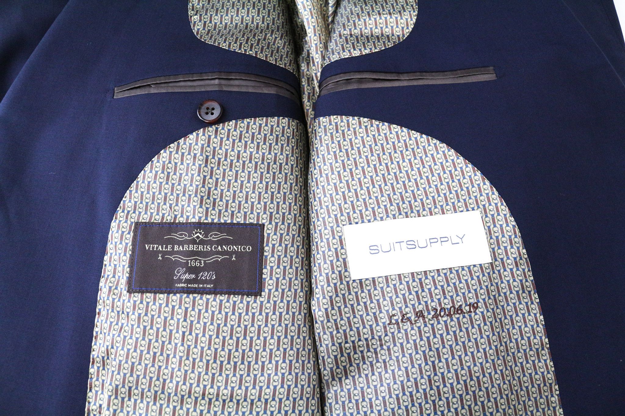 Suitsupply LA SPALLA UK56S Navy Blue Wool 2 Piece Suit 78884 Size 54R - 8 Thumbnail