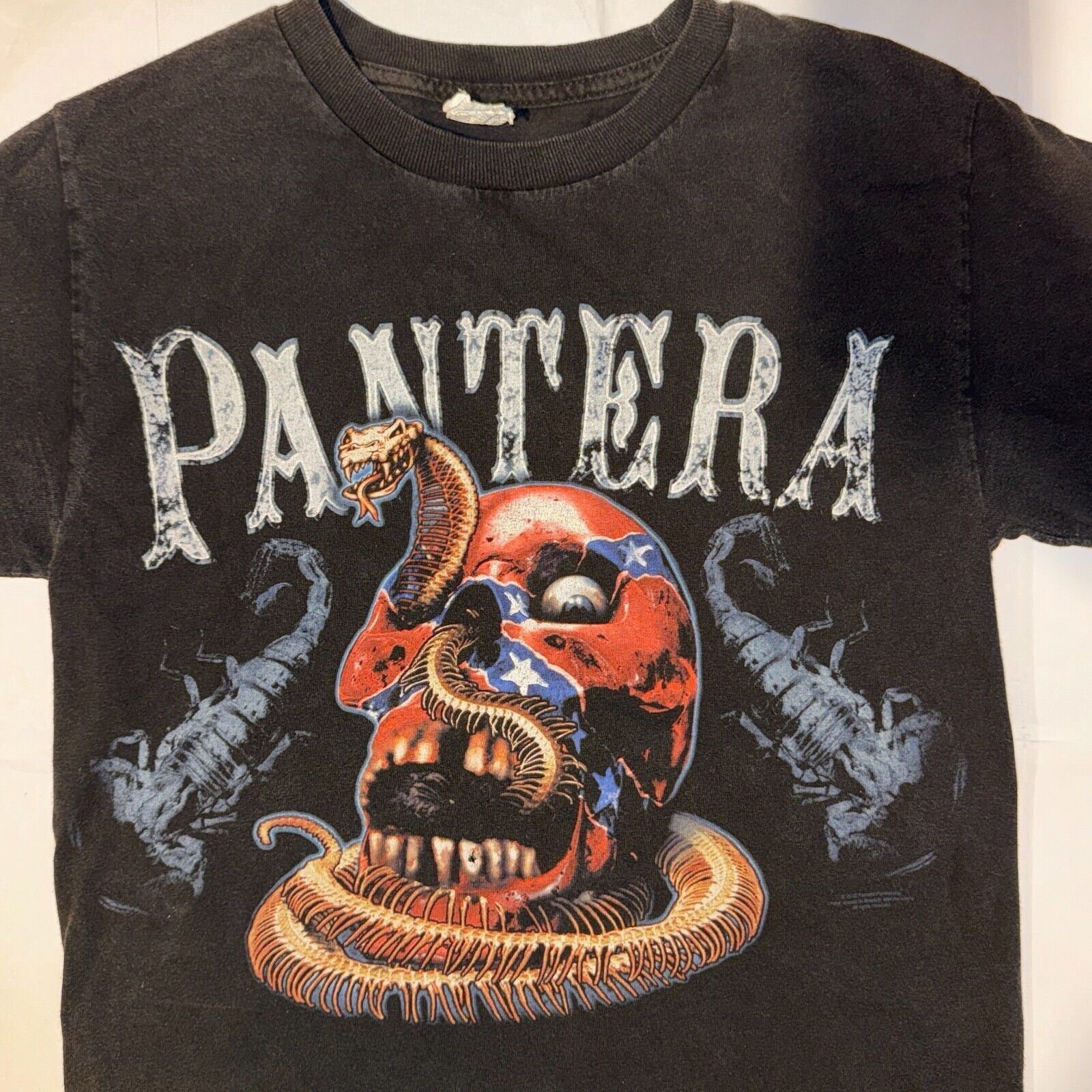 Vintage Vintage Pantera Heavy Metal Band Tee Skull Snake Scorpion - Size US S / EU 44-46 / 1 - 2 Thumbnail