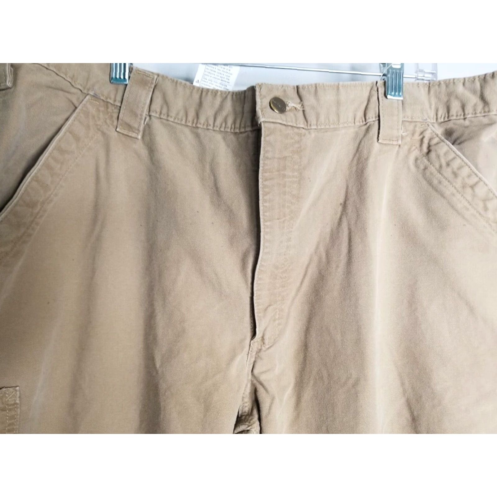 Carhartt VINTAGE Carhartt Carpenter Work Pants Straight Leg Men’s 40x30 Khaki Beige 5-Pocket Denim Jeans Carhartt Pants Mens 90s Classic Size US 40 / EU 56 - 3 Thumbnail