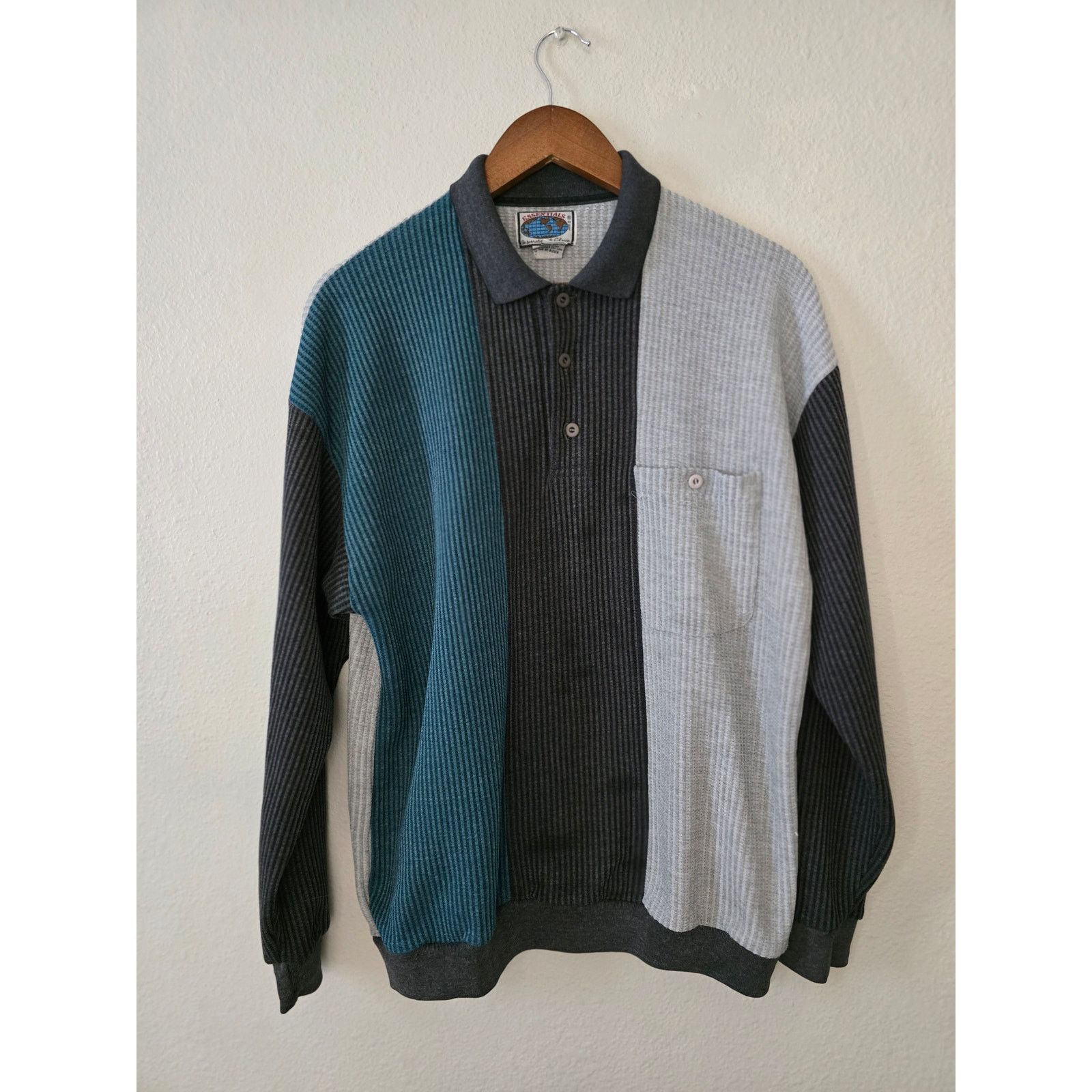 Vintage Essentials International Choice M Waffle Knit Sweatshirt Size US M / EU 48-50 / 2 - 1 Thumbnail
