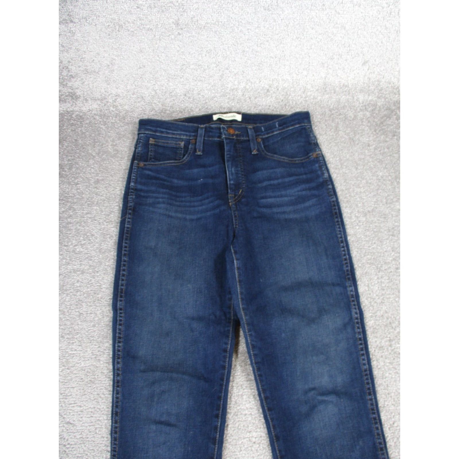 Madewell Madewell Jeans Womens 28 High Rise Skinny Dark Wash Denim Blue Zip Wide Rise High Size 28" / US 6 / IT 42 - 3 Thumbnail