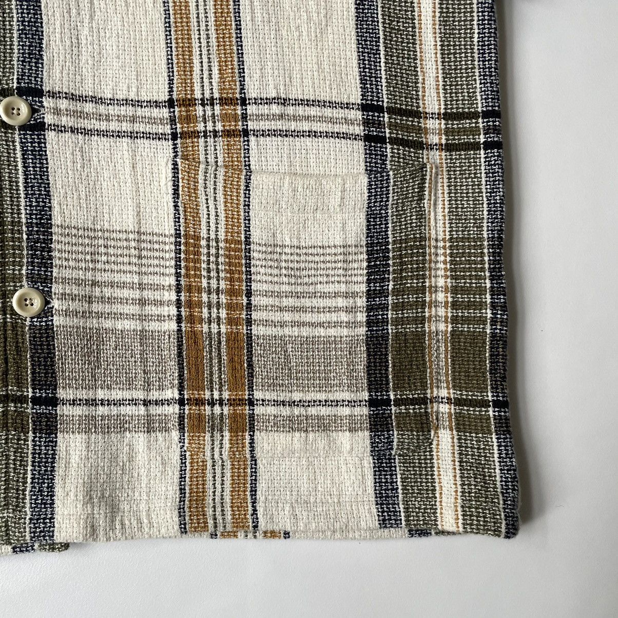Our Legacy Waffle Weave Check ‘Elder Shirt’ Size US XL / EU 56 / 4 - 7 Thumbnail