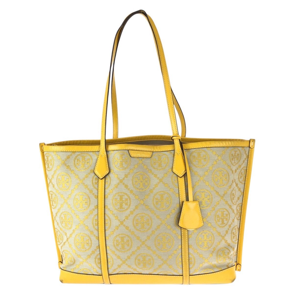 Tory Burch Tory Burch Tory Burch Perry T Monogram canvas leather tote bag Textile Tote Bag 83312 DUTY FREE for USA Size ONE SIZE - 1 Thumbnail