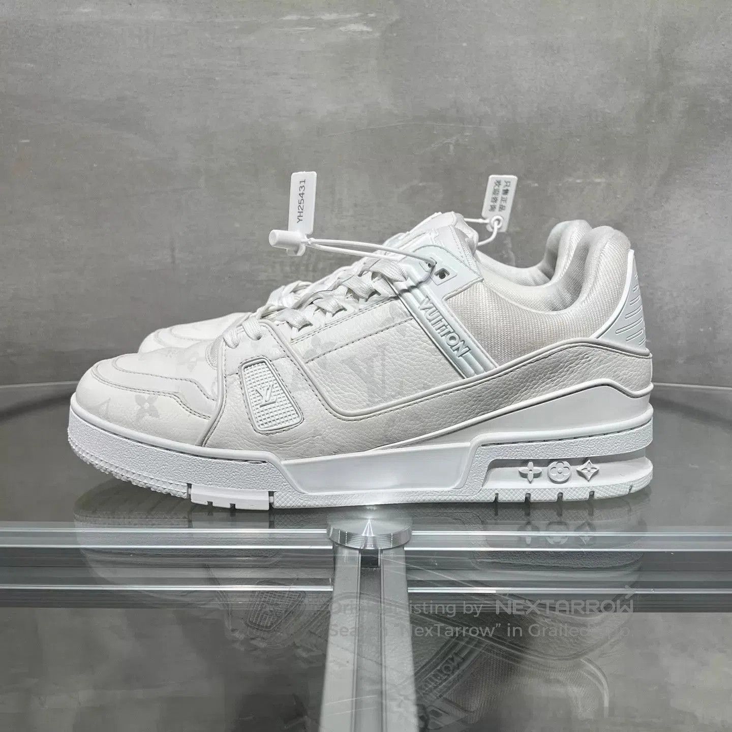 Louis Vuitton White Low-Top Sneakers Size 8. Size US 8 / EU 41 - 3 Thumbnail