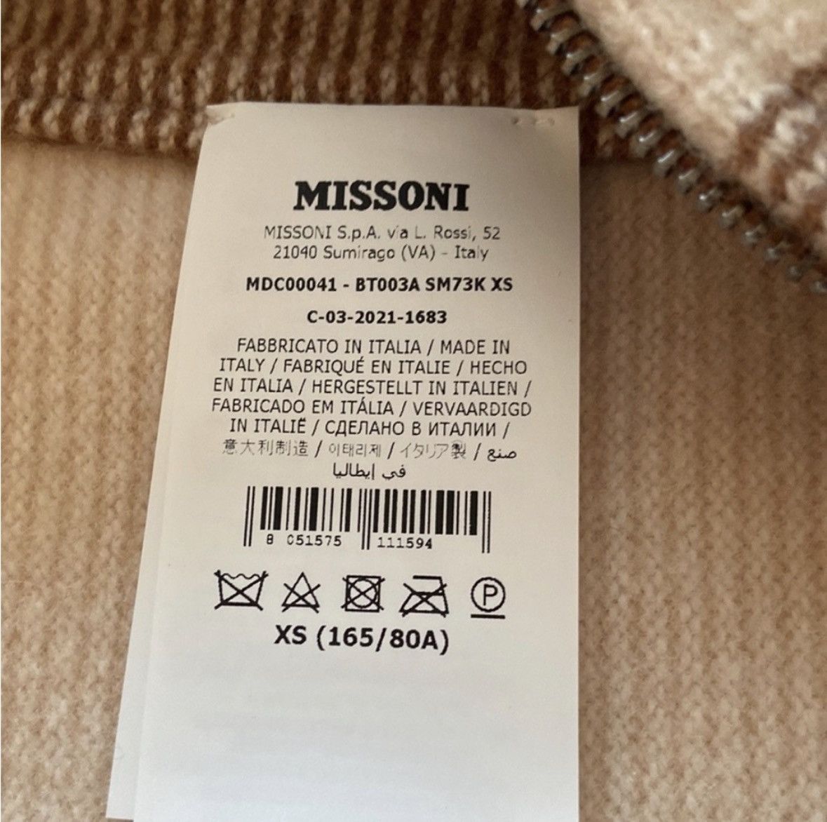 Missoni MISSONI Patterned Wool Zip Up Hoodie Size XS Size XS / US 0-2 / IT 36-38 - 6 Thumbnail