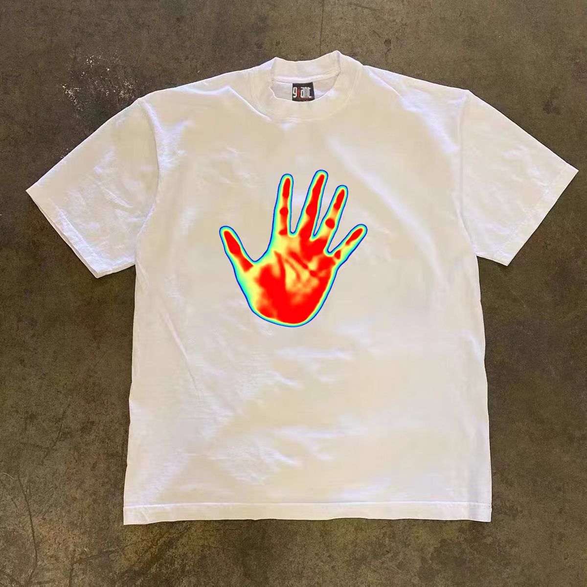 Japanese Brand White Vintage Casual T-Shirt with Palm Print Size US M / EU 48-50 / 2 - 1 Thumbnail