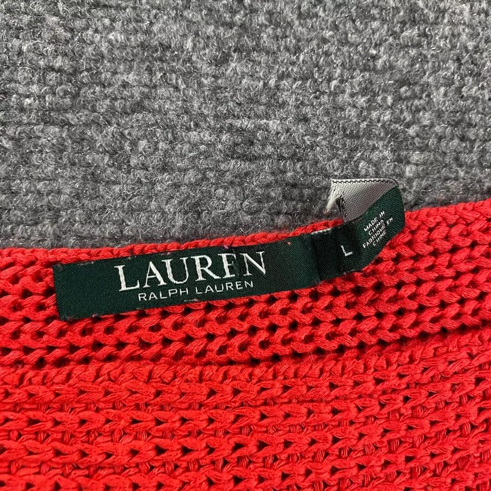 Lauren Ralph Lauren Lauren Ralph Lauren Sweater Women's Large Red Knit Casual L Size L / US 10 / IT 46 - 3 Thumbnail