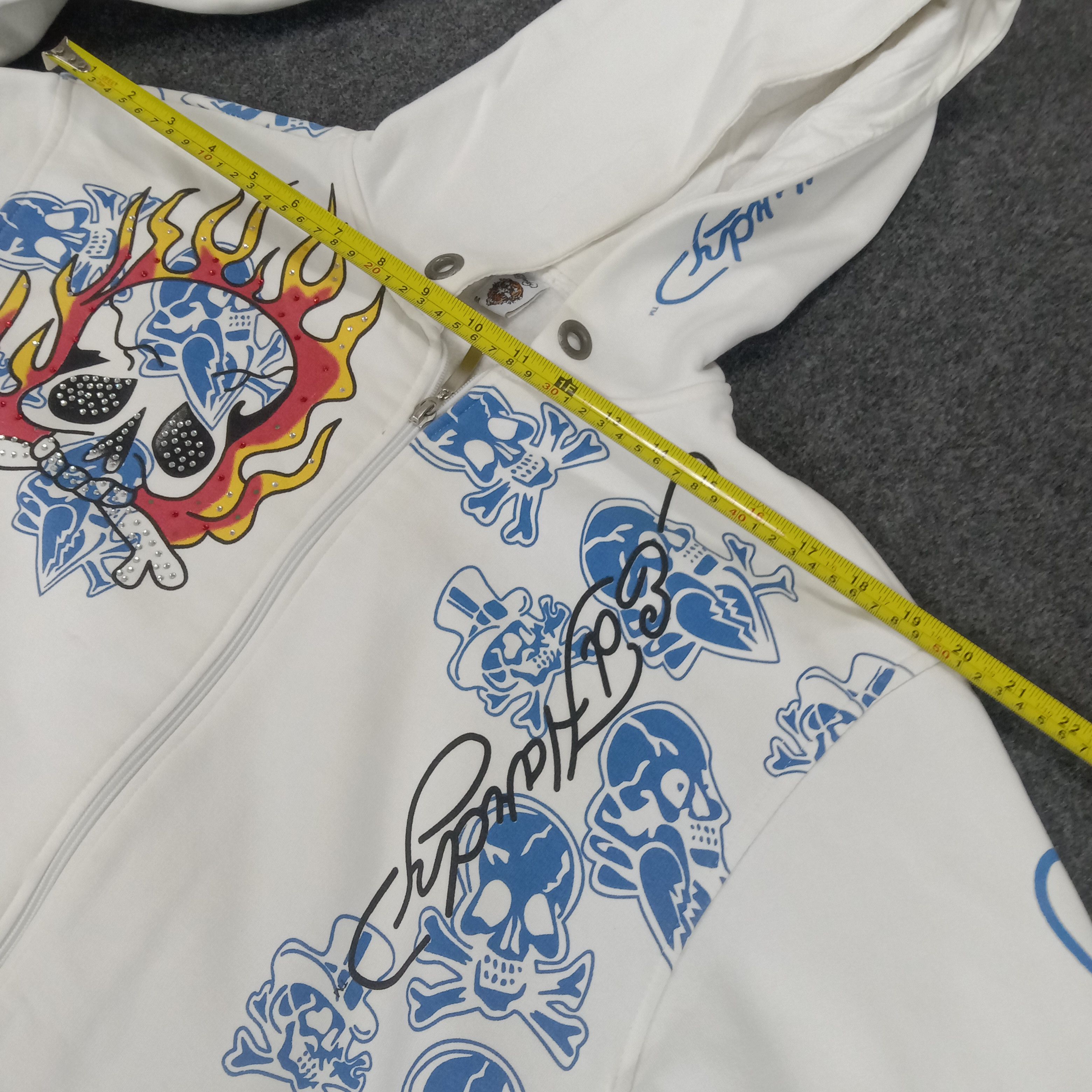 Christian Audigier × Ed Hardy × Vintage Ed Hardy By Christian Audigier Designer Skull Hoodie Size US M / EU 48-50 / 2 - 10 Thumbnail
