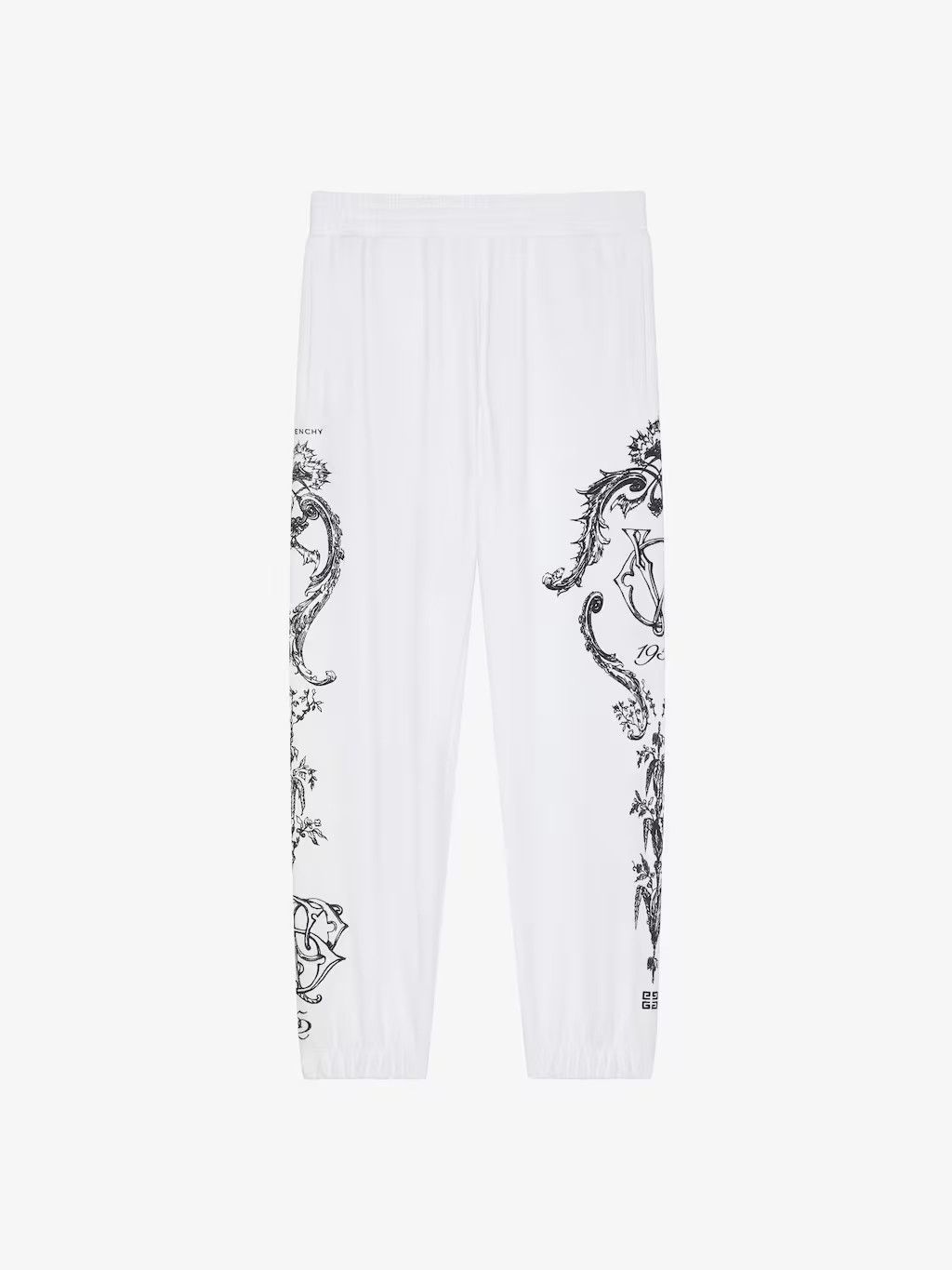 Givenchy o1w1db10525 Casual Sweatpant W/ Elasticated Bottom in White Size US 36 / EU 52 - 1 Thumbnail