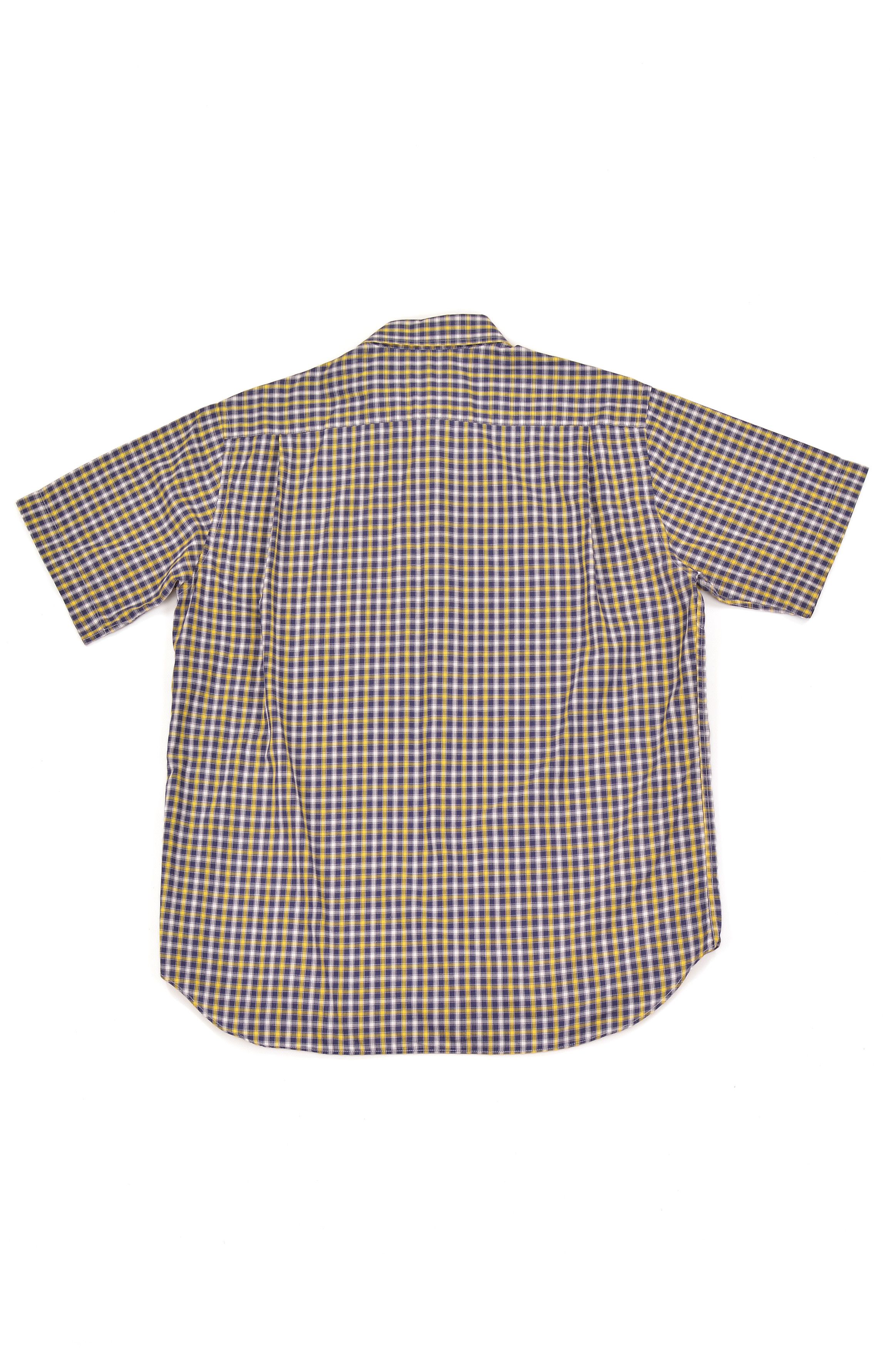 Saint Laurent Paris × Vintage × Yves Saint Laurent YSL Yves Saint Laurent Pour Homme Vtg Check SS Button Shirt Size US XL / EU 56 / 4 - 7 Thumbnail