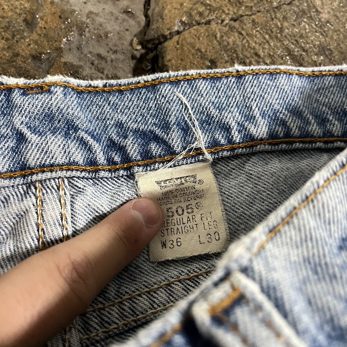Levi's × Vintage Crazy Vintage 90s Levi's 505 Orange Tab Faded Skater Jeans Size US 36 / EU 52 - 9 Thumbnail