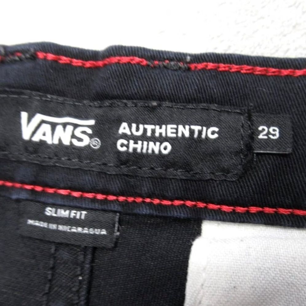Vans VANS Chino Pants Men 30x28 Dark Blue Slim Fit Flat Front Button Logo Pockets Casual Workwear Please adjust color to Blue Limited info Size US 30 / EU 46 - 5 Thumbnail
