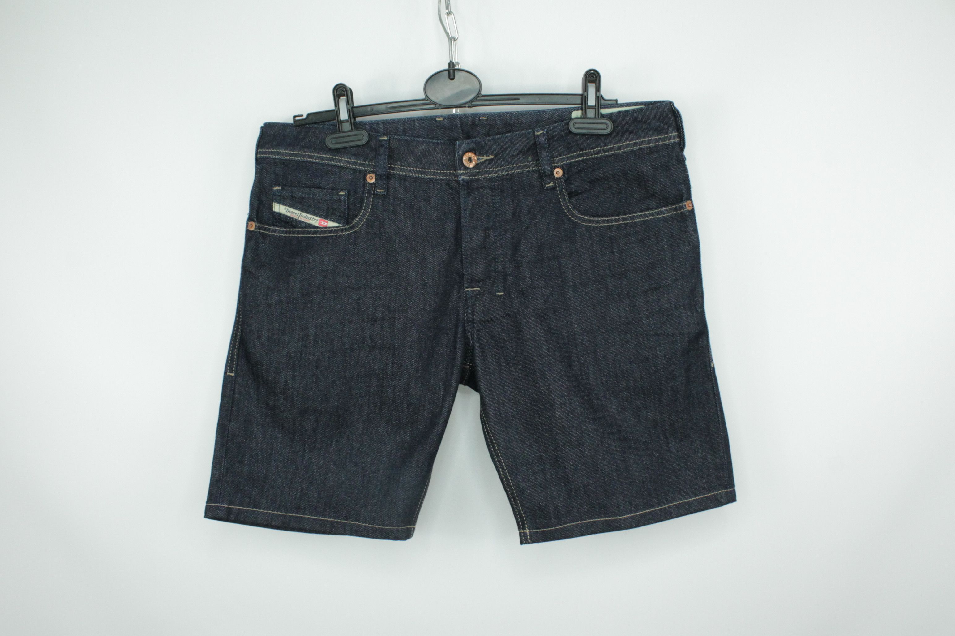 Diesel Diesel Raw Blue Denim Shorts Size US 33 - 1 Thumbnail