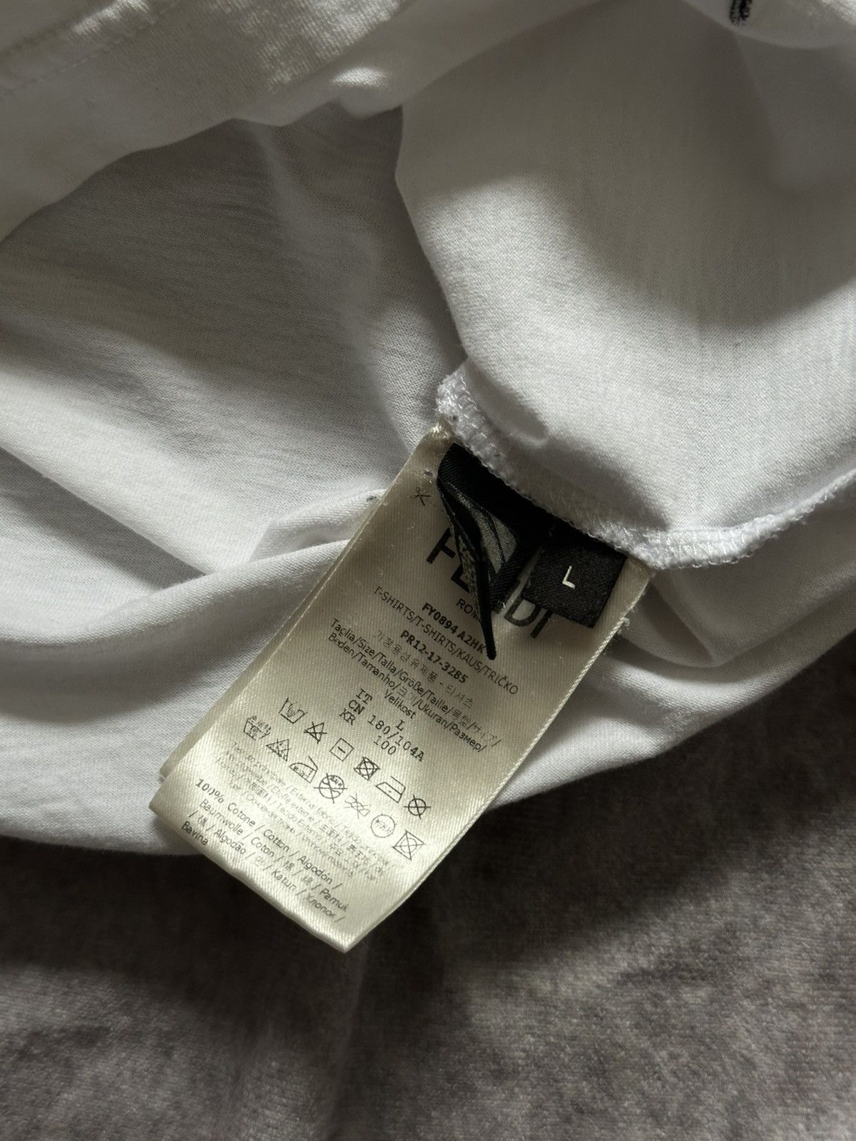 Fendi Fendi X Karl Lagerfeld Karl Lover White Tee T-shirt Size US L / EU 52-54 / 3 - 9 Thumbnail