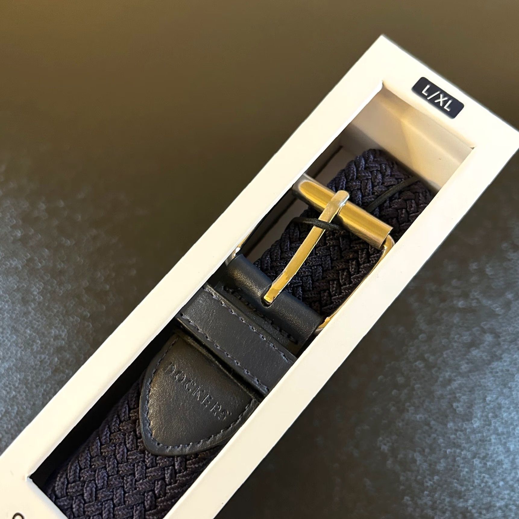 Dockers VINTAGE Dockers Belt - Navy Blue, Silver Hardware Mens L/XL Size ONE SIZE - 6 Thumbnail