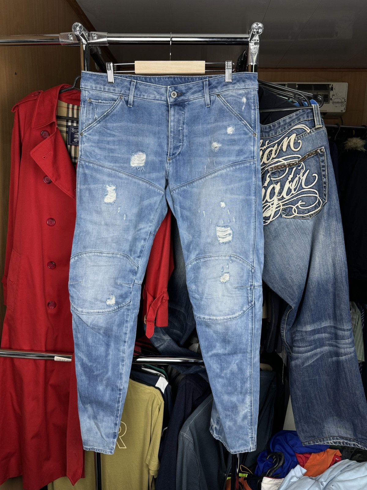 Mens G Star Raw 5620 3D LOW TAPERED jeans cargo pants denim