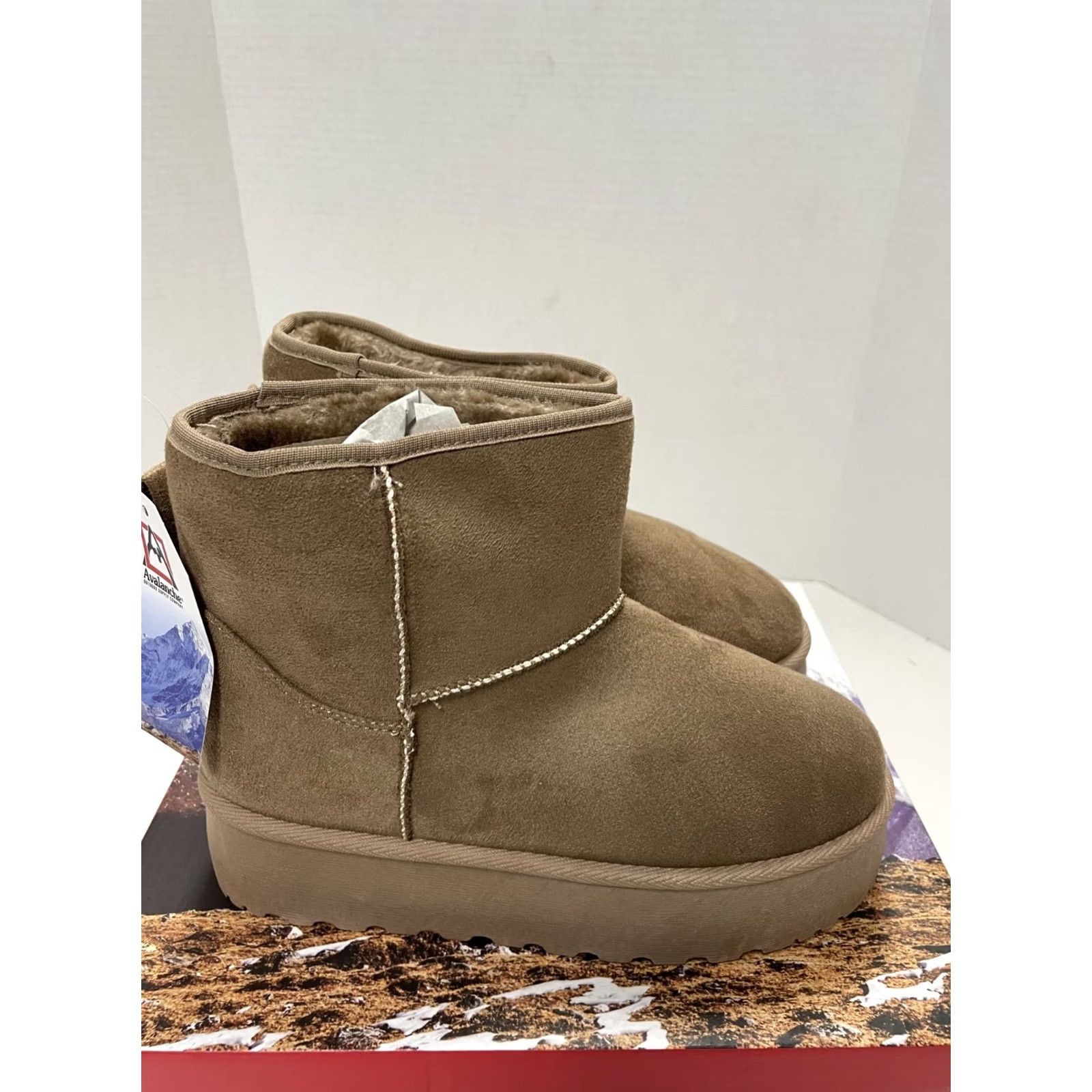Avalanche AVALANCHE Women's Boot Slip-On Taupe Suede Size 5 Size US 5 / IT 35 - 3 Thumbnail