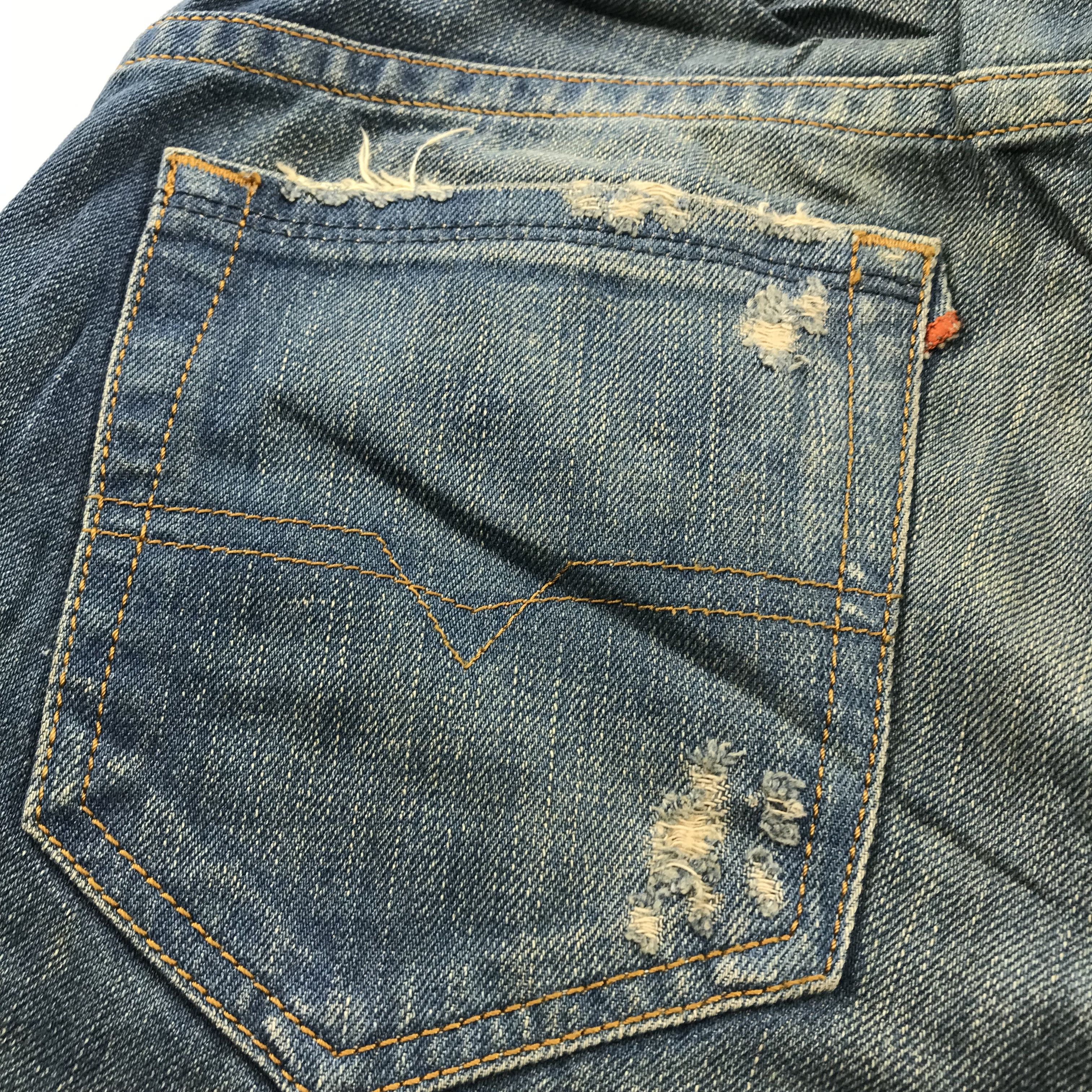 Diesel Diesel Thavar Slim Skinny Jeans Blue Distress Denim KJ3459 Size US 28 / EU 44 - 8 Thumbnail