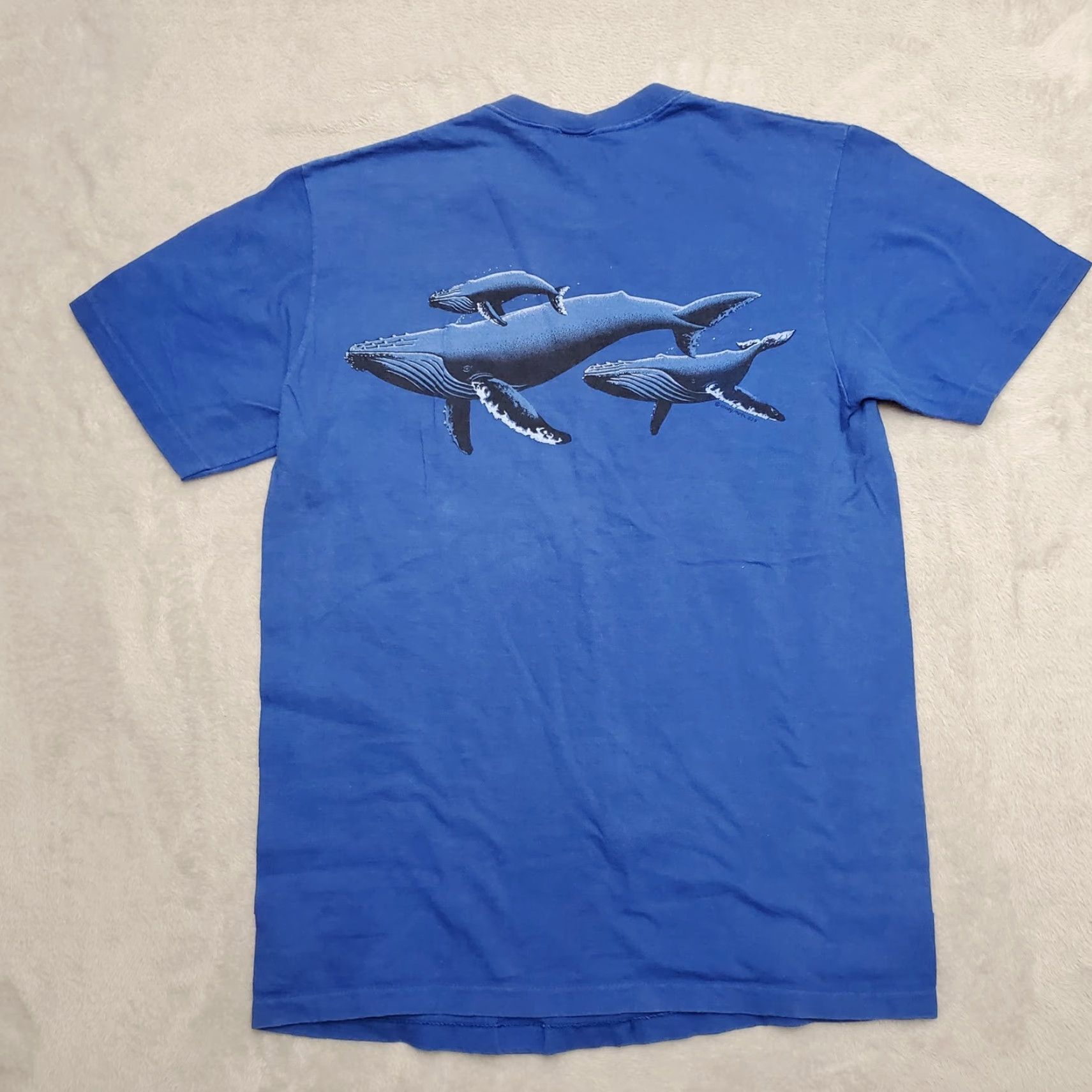Vintage VINTAGE Crazy Shirts Shirt Mens M Blue Orca Whale Nature TEE Crewneck Outdoor Casual 90s USA American Graphic Print Short Sleeve Cotton Jersey Vintage Size US M / EU 48-50 / 2 - 2 Thumbnail