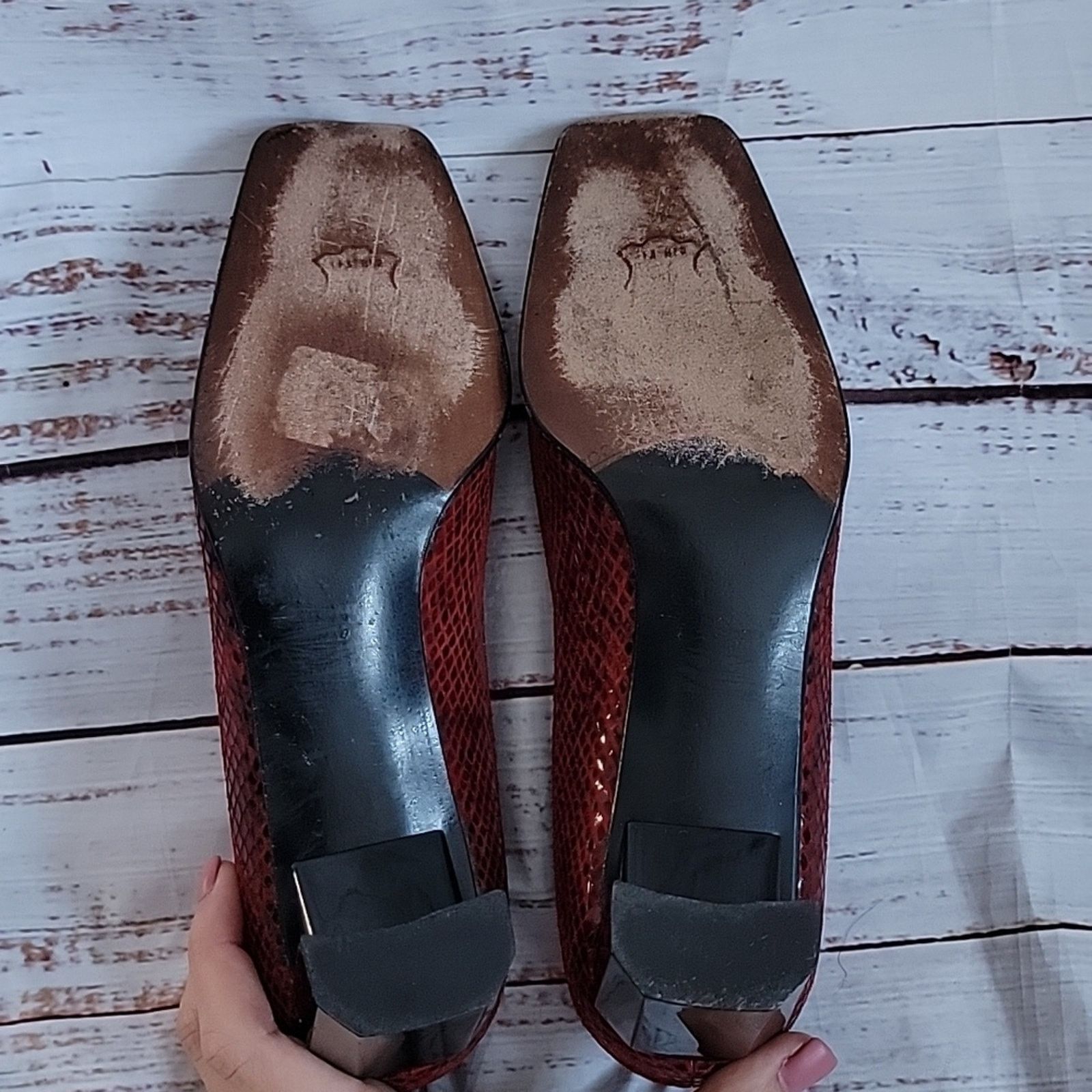 Stuart Weitzman Stuart Weitzman 90s Square Toe Block Heel Pumps 6 Size US 6 / IT 36 - 7 Thumbnail