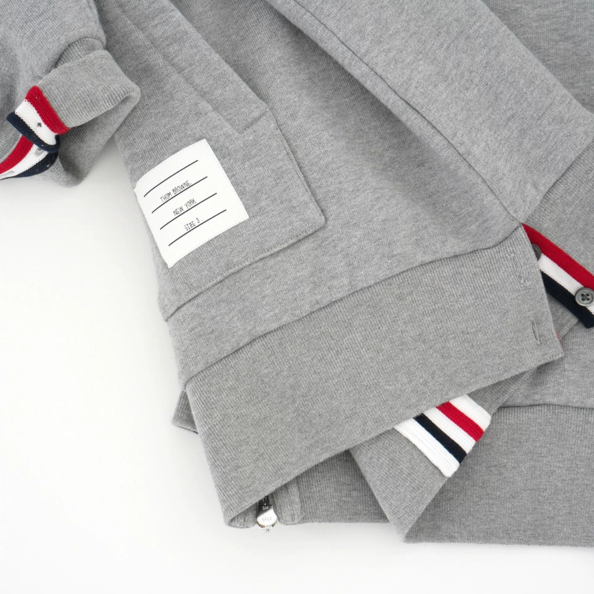 Thom Browne thom browne zip-up sweatshirt in gray Size US M / EU 48-50 / 2 - 1 Thumbnail