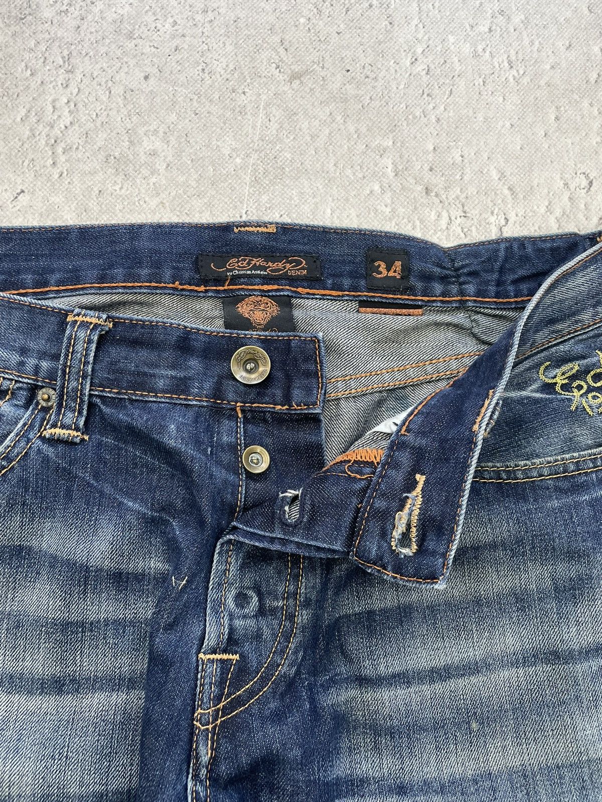 Ed Hardy Hype y2k edhardy by christian audigier denim pants jeans Size US 34 / EU 50 - 7 Thumbnail
