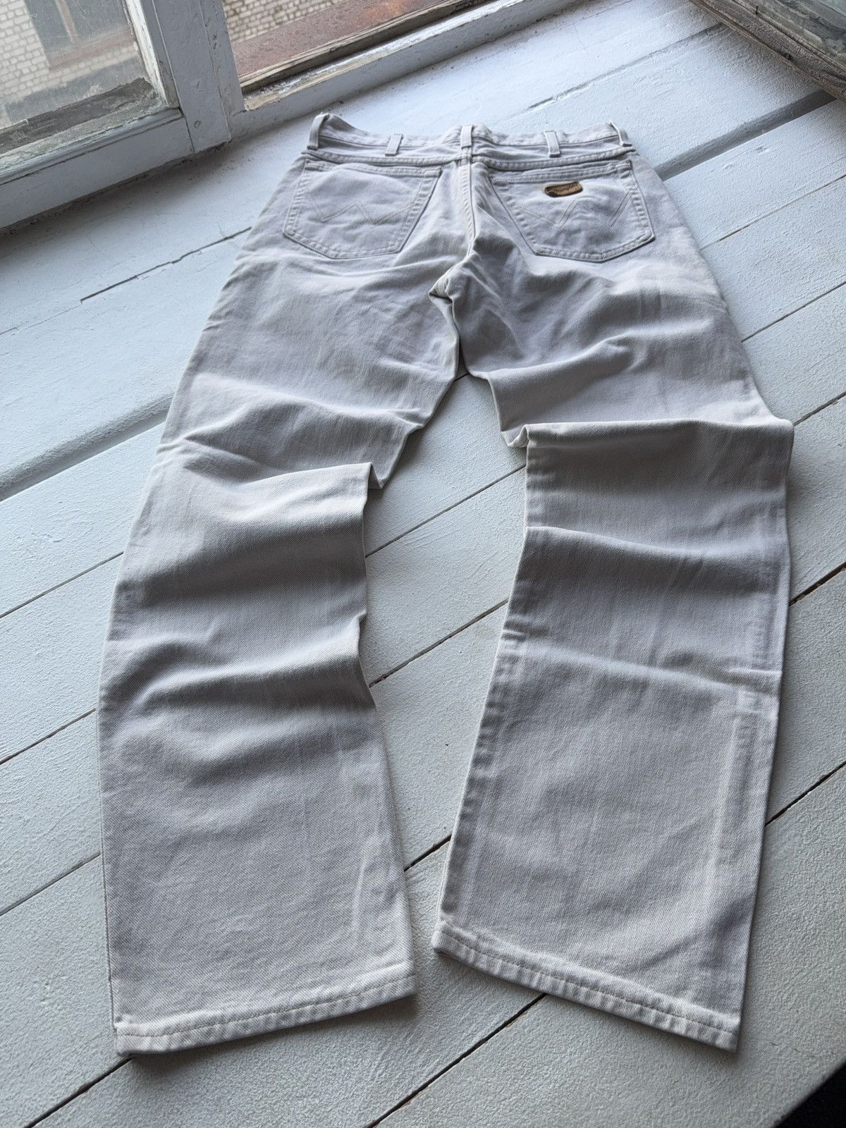 Wrangler Vintage 70s Wrangler UK-Made Off-White Western Cowboy Jeans Size US 30 / EU 46 - 10 Thumbnail