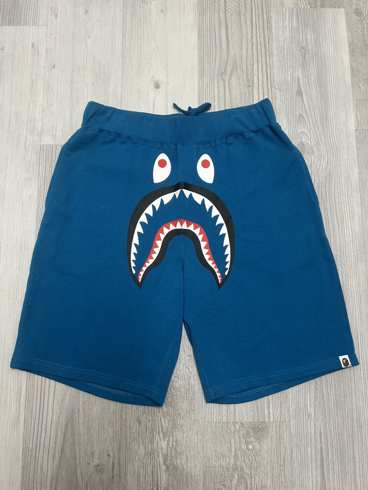 Bape Bape Shark Logo Blue Sweat Shorts NWT Size US 36 / EU 52 - 1 Thumbnail