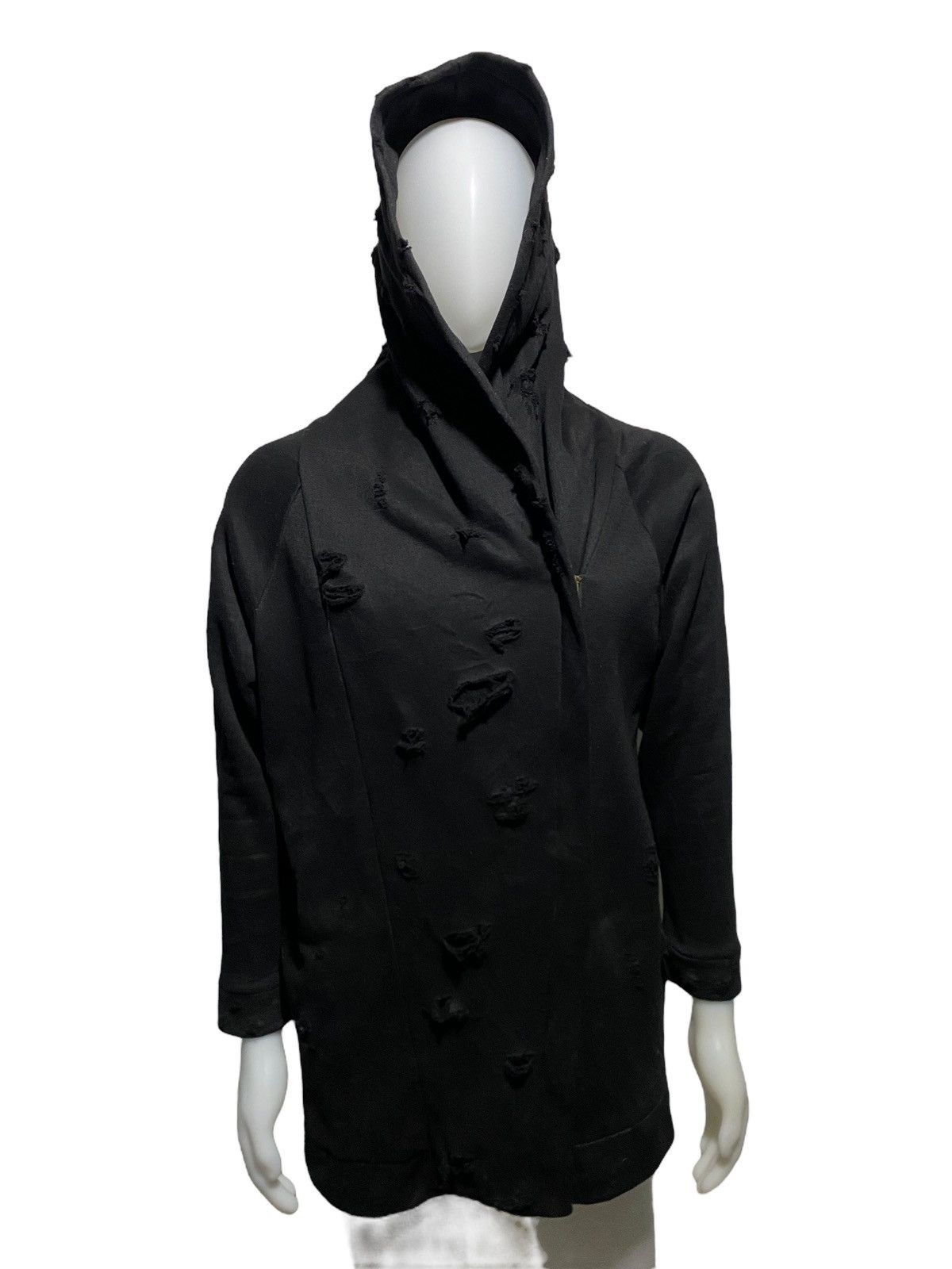 Kansai Yamamoto × Vintage y2k Kansai vkei destroyed asymmetric zip hoodie Size US L / EU 52-54 / 3 - 3 Thumbnail