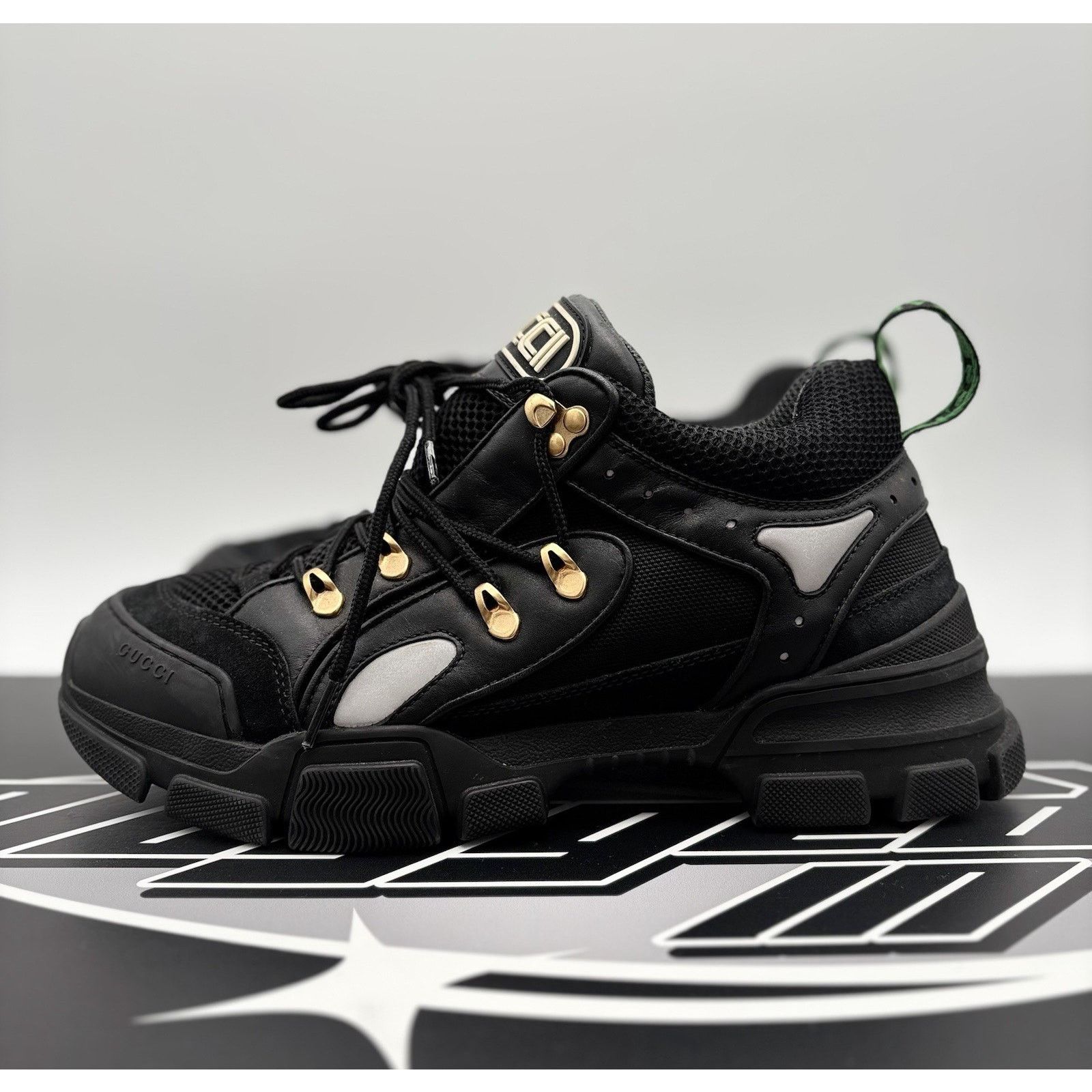 Gucci Gucci Flashtrek ' SEGA Black Leather ' | GOOD CONDITION! Size US 8.5 / EU 41-42 - 1 Thumbnail