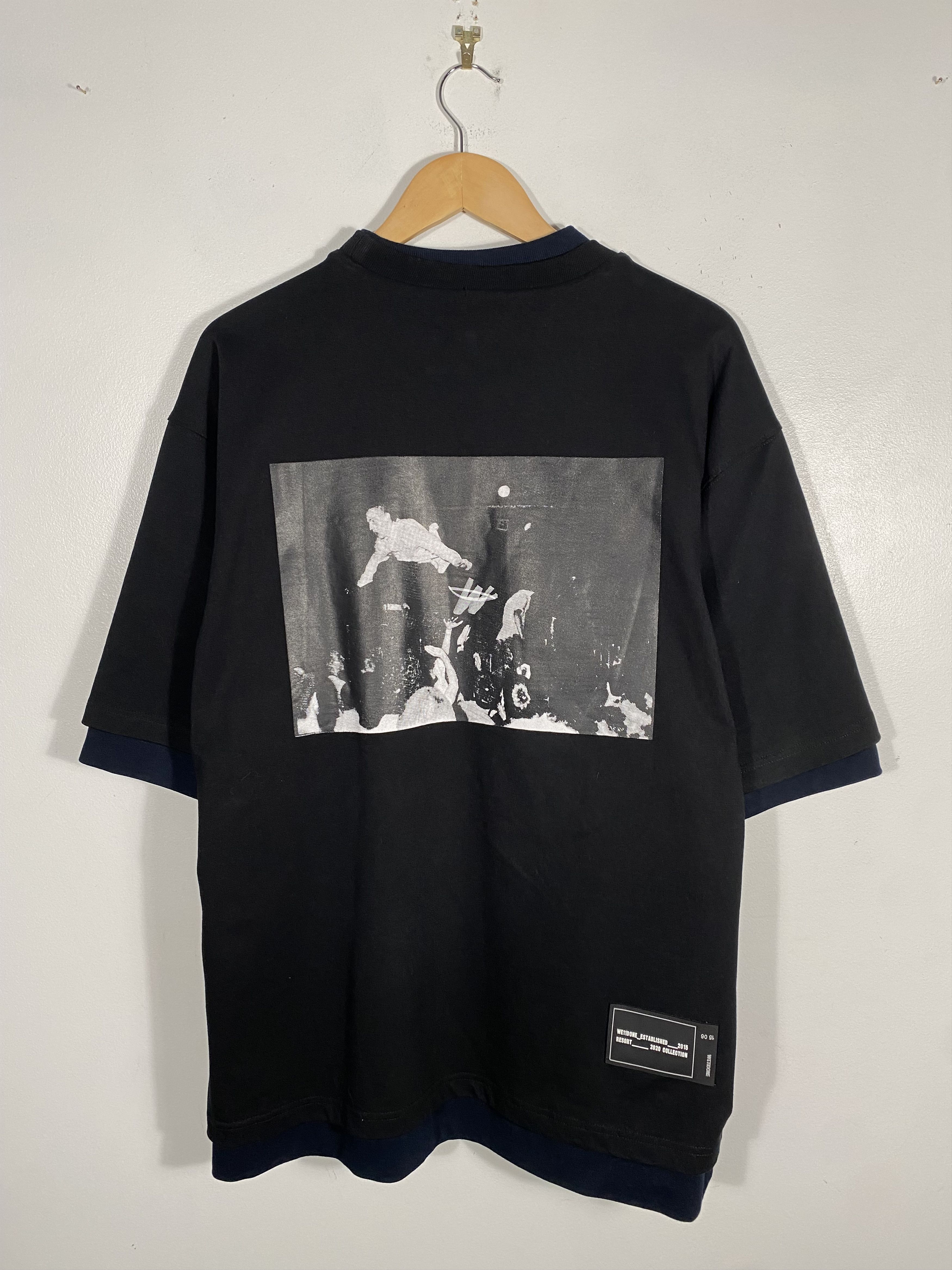 WE11DONE WE11DONE Black And Navy Reversible Gig T-shirt Size US XL / EU 56 / 4 - 6 Thumbnail