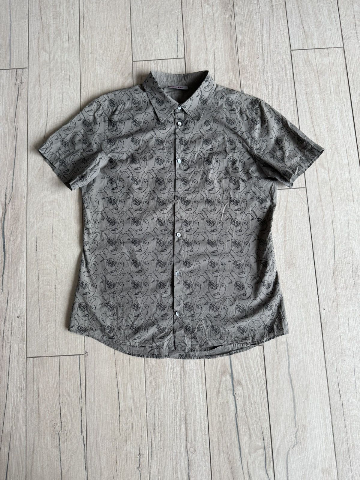 Prada Prada Avant Garde All Over Printed Shortsleeve Shirt Size US M / EU 48-50 / 2 - 2 Thumbnail
