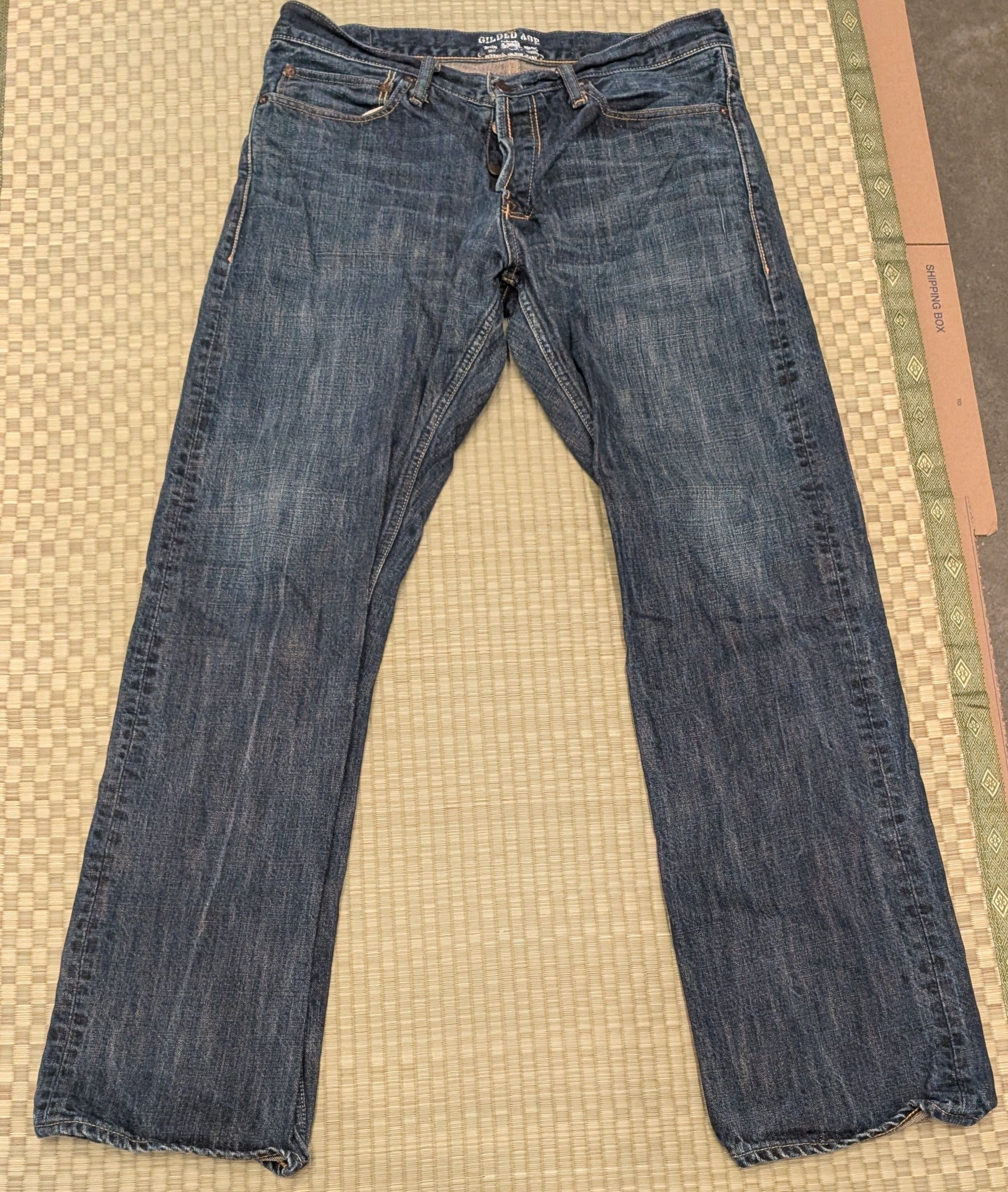 Gilded Age Gilded Age Distressed Denim Jeans Straight Fit Made in USA Size US 34 / EU 50 - 1 Thumbnail